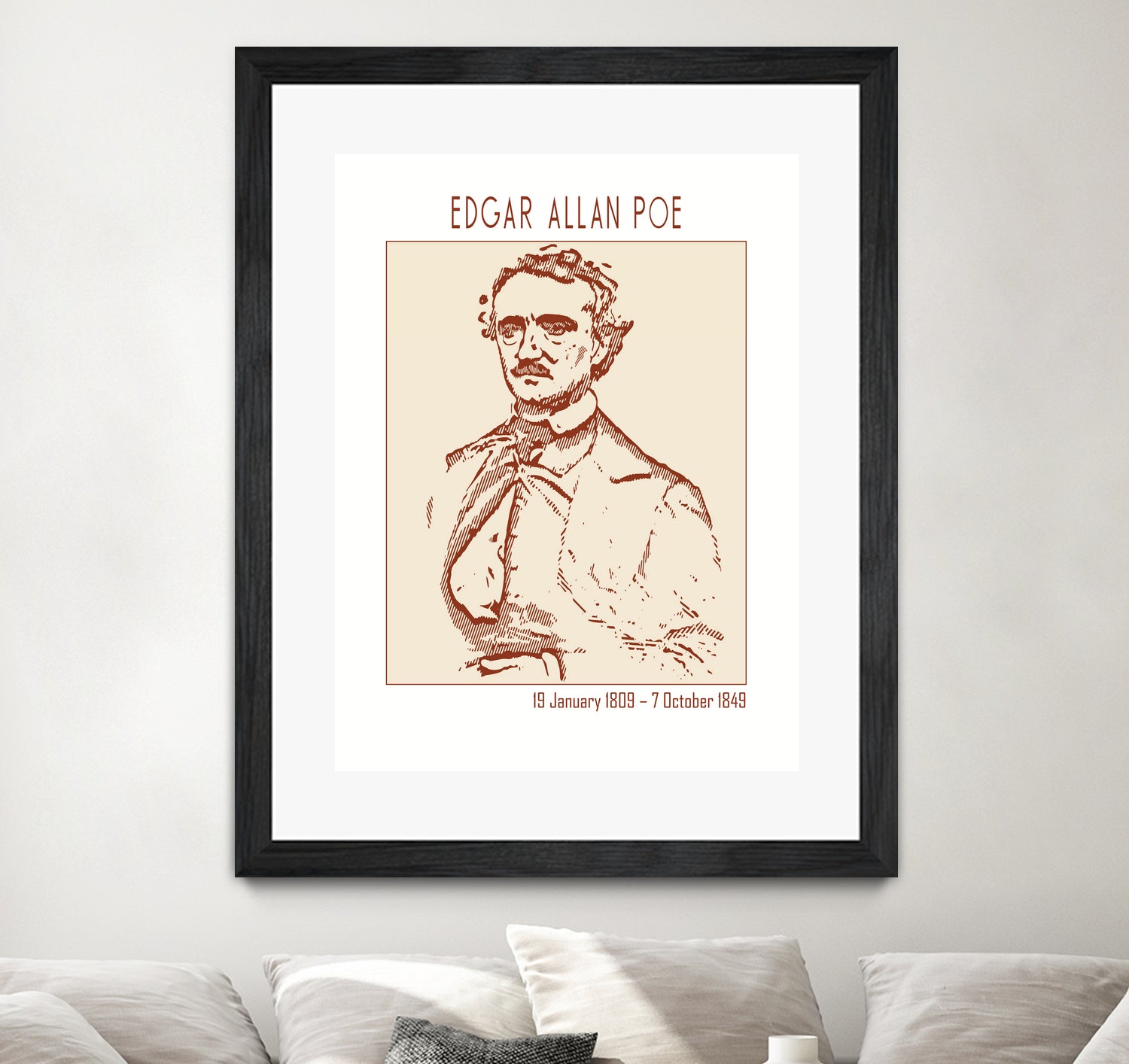 Vintage Poe Portrait by Doa Project on GIANT ART - 3000 illustration