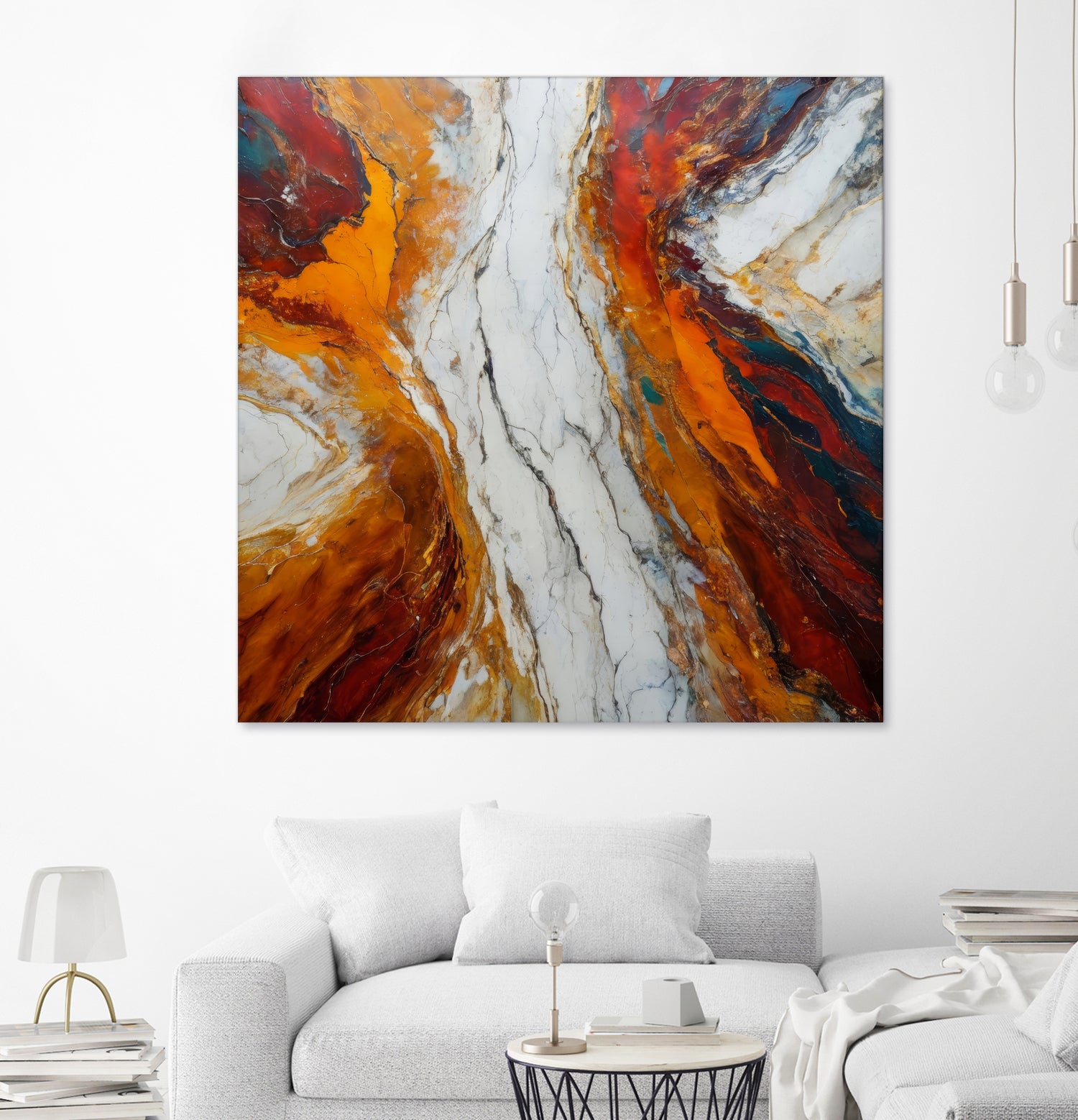 Fiery Orange And Red Hues by Alpenglow Workshop on GIANT ART - abstract abstract art
