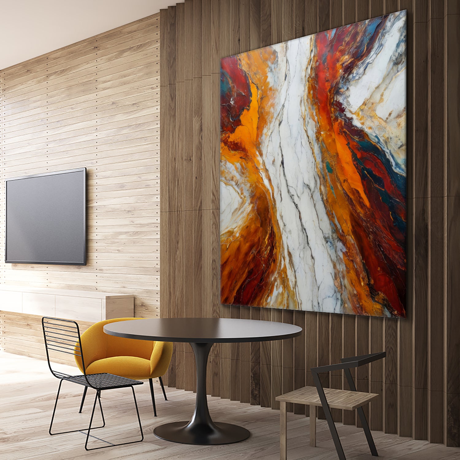Fiery Orange And Red Hues by Alpenglow Workshop on GIANT ART - abstract abstract art