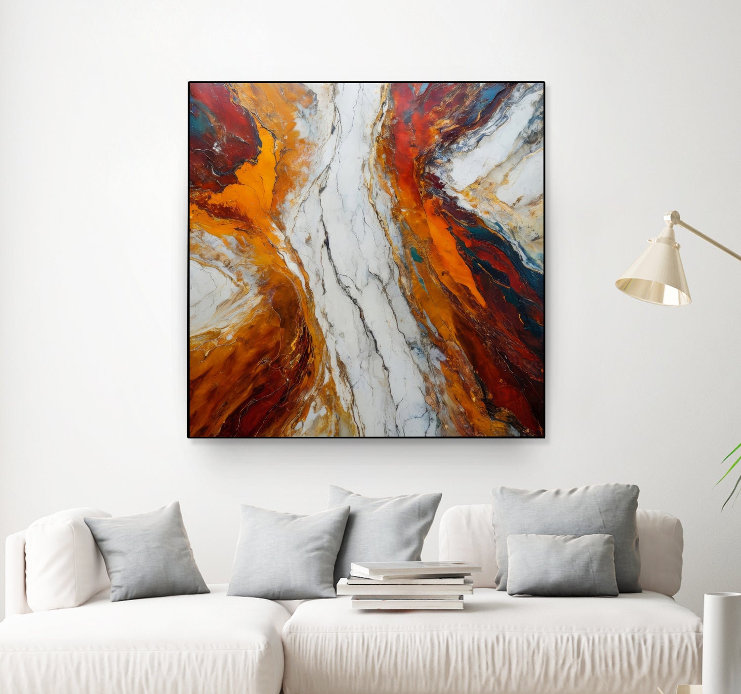 Fiery Orange And Red Hues by Alpenglow Workshop on GIANT ART - abstract abstract art