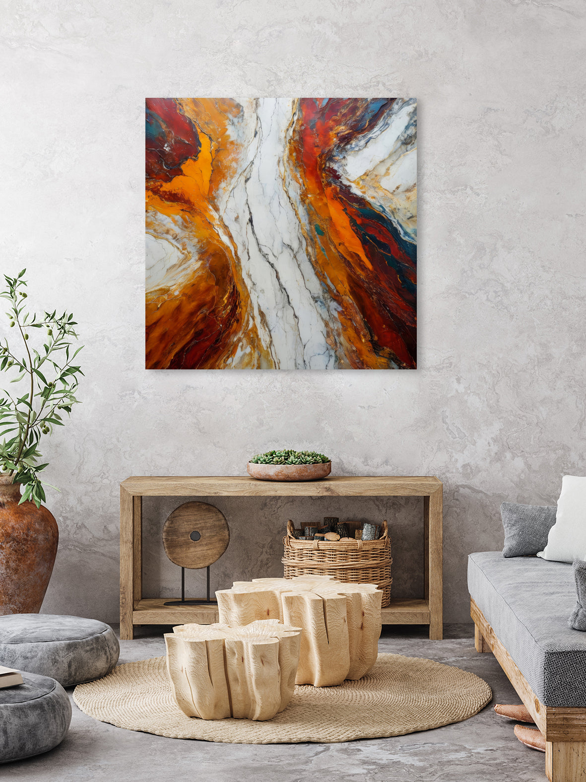 Fiery Orange And Red Hues by Alpenglow Workshop on GIANT ART - abstract abstract art