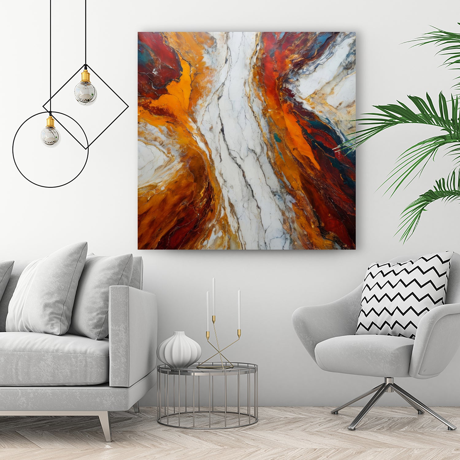 Fiery Orange And Red Hues by Alpenglow Workshop on GIANT ART - abstract abstract art