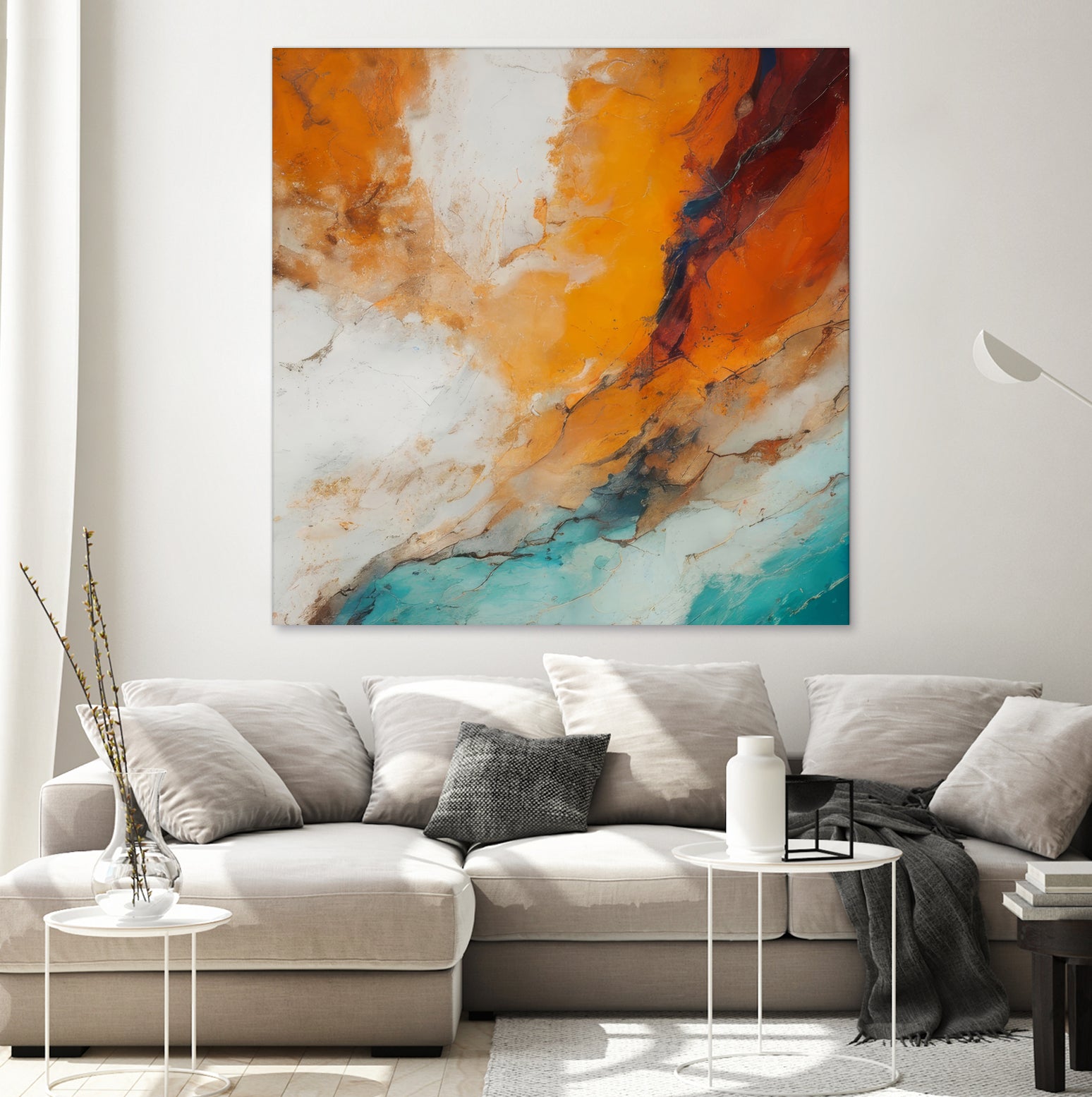 Fiery Horizon Burst by Alpenglow Workshop on GIANT ART - abstract abstract art