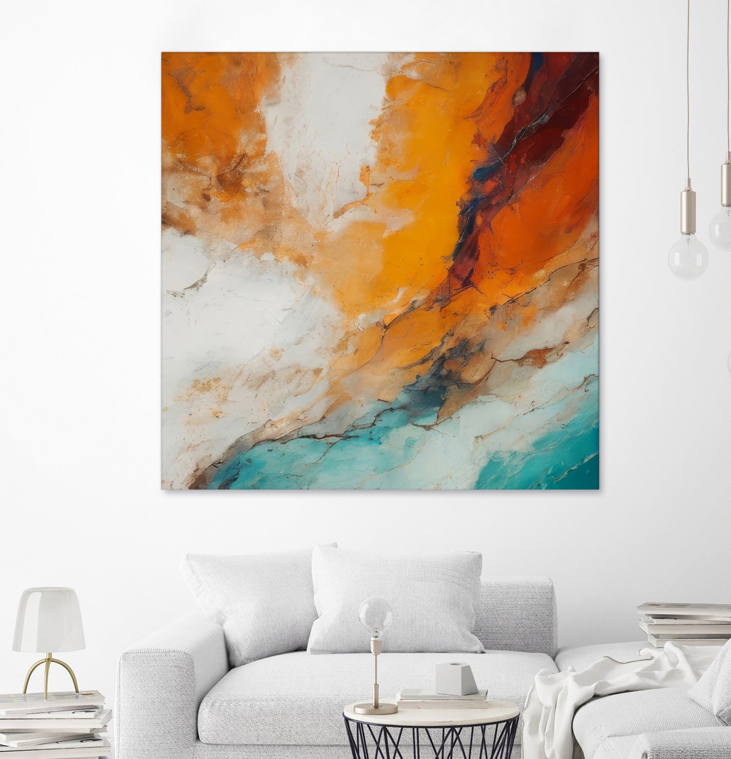 Fiery Horizon Burst by Alpenglow Workshop on GIANT ART - abstract abstract art