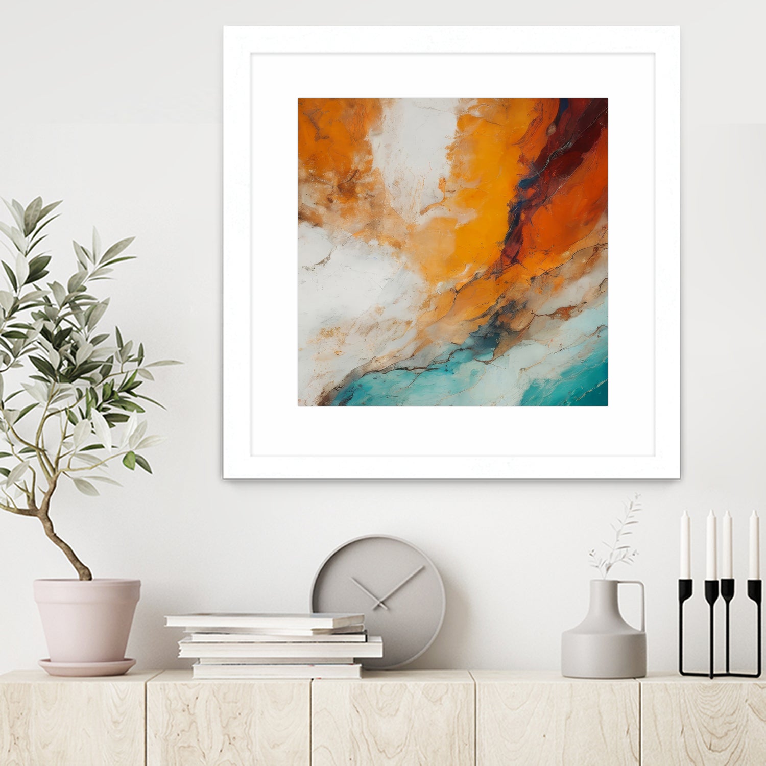Fiery Horizon Burst by Alpenglow Workshop on GIANT ART - abstract abstract art