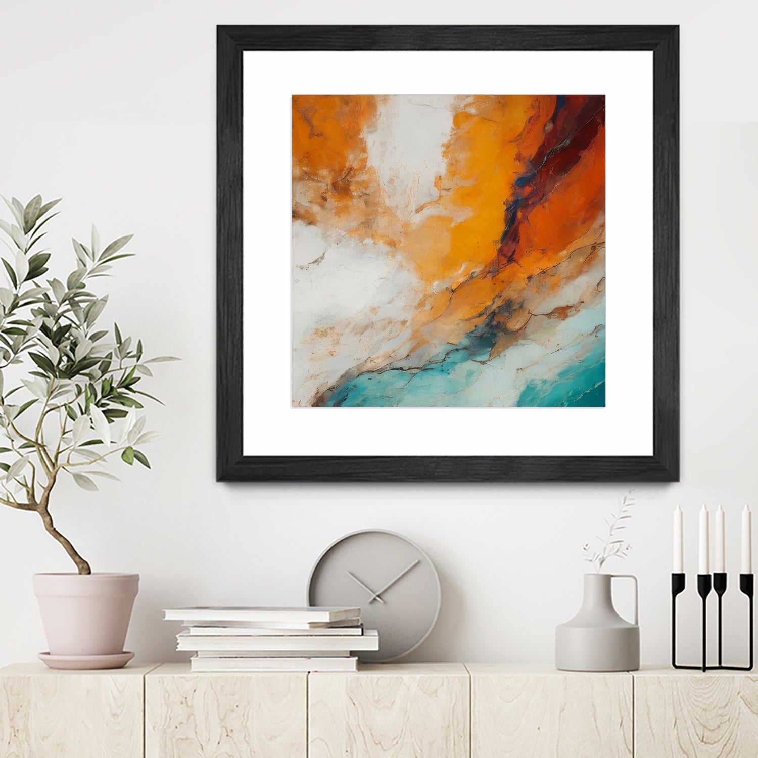 Fiery Horizon Burst by Alpenglow Workshop on GIANT ART - abstract abstract art