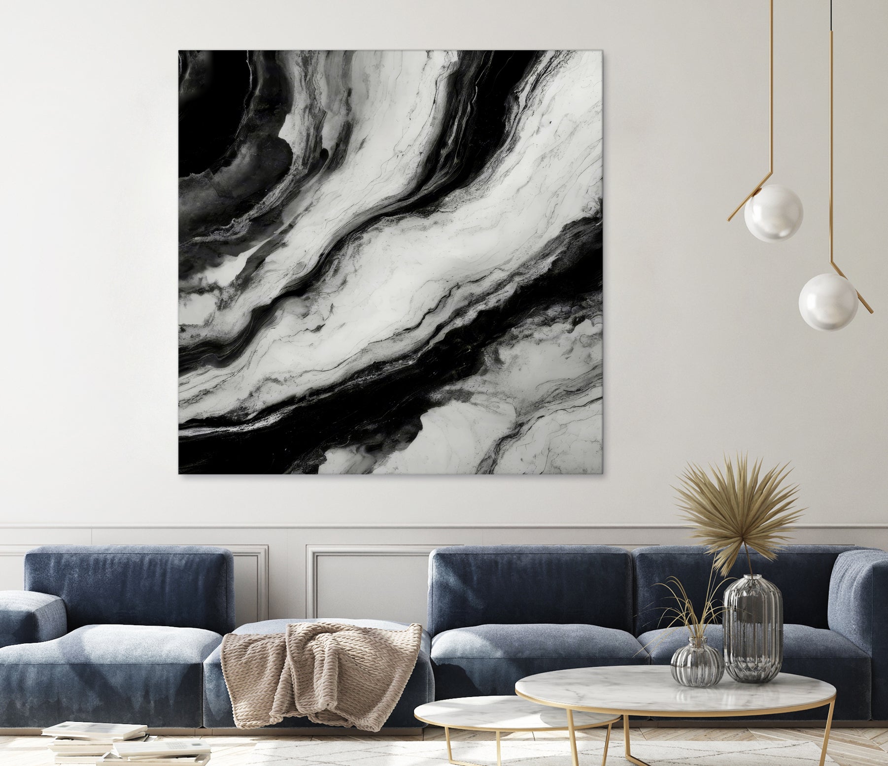 Monochrome Waves by Alpenglow Workshop on GIANT ART - 12000 illustration