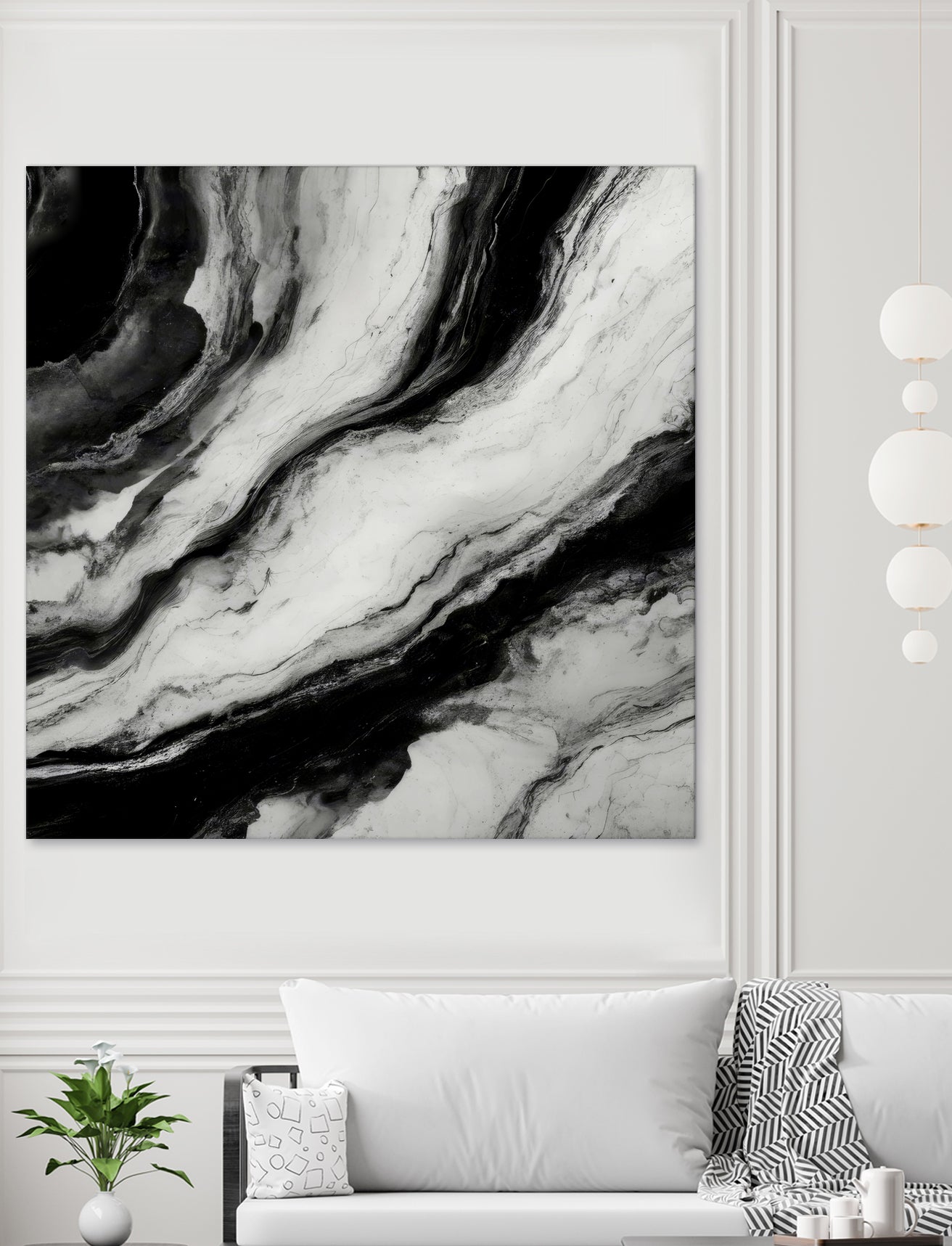 Monochrome Waves by Alpenglow Workshop on GIANT ART - 12000 illustration