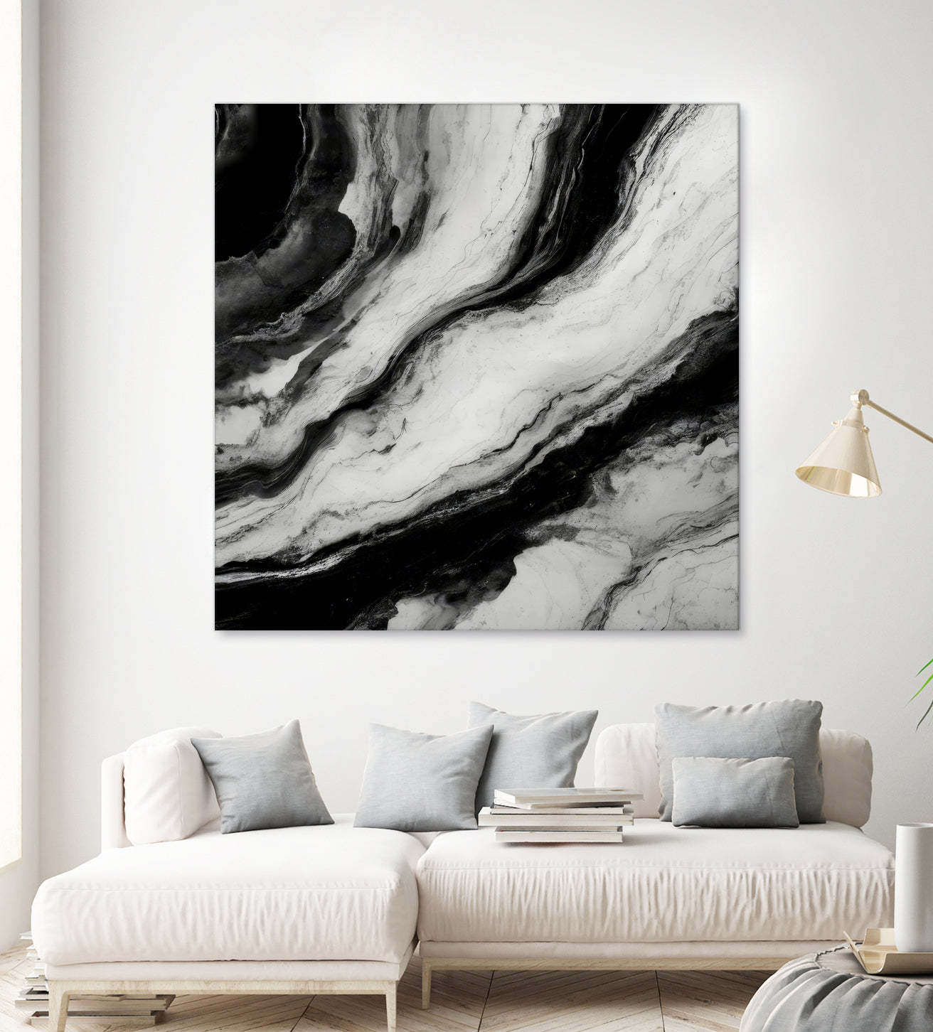 Monochrome Waves by Alpenglow Workshop on GIANT ART - 12000 illustration