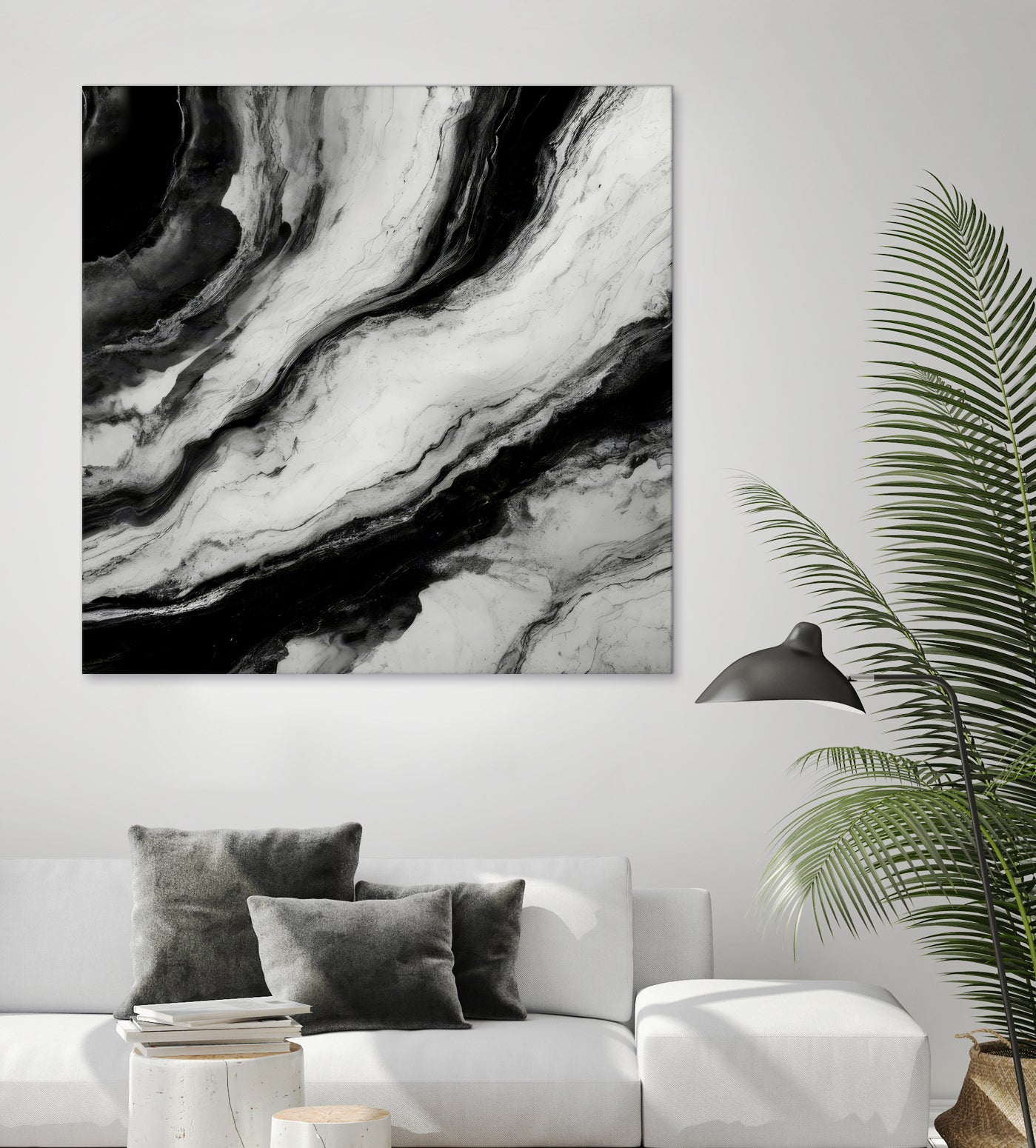 Monochrome Waves by Alpenglow Workshop on GIANT ART - 12000 illustration