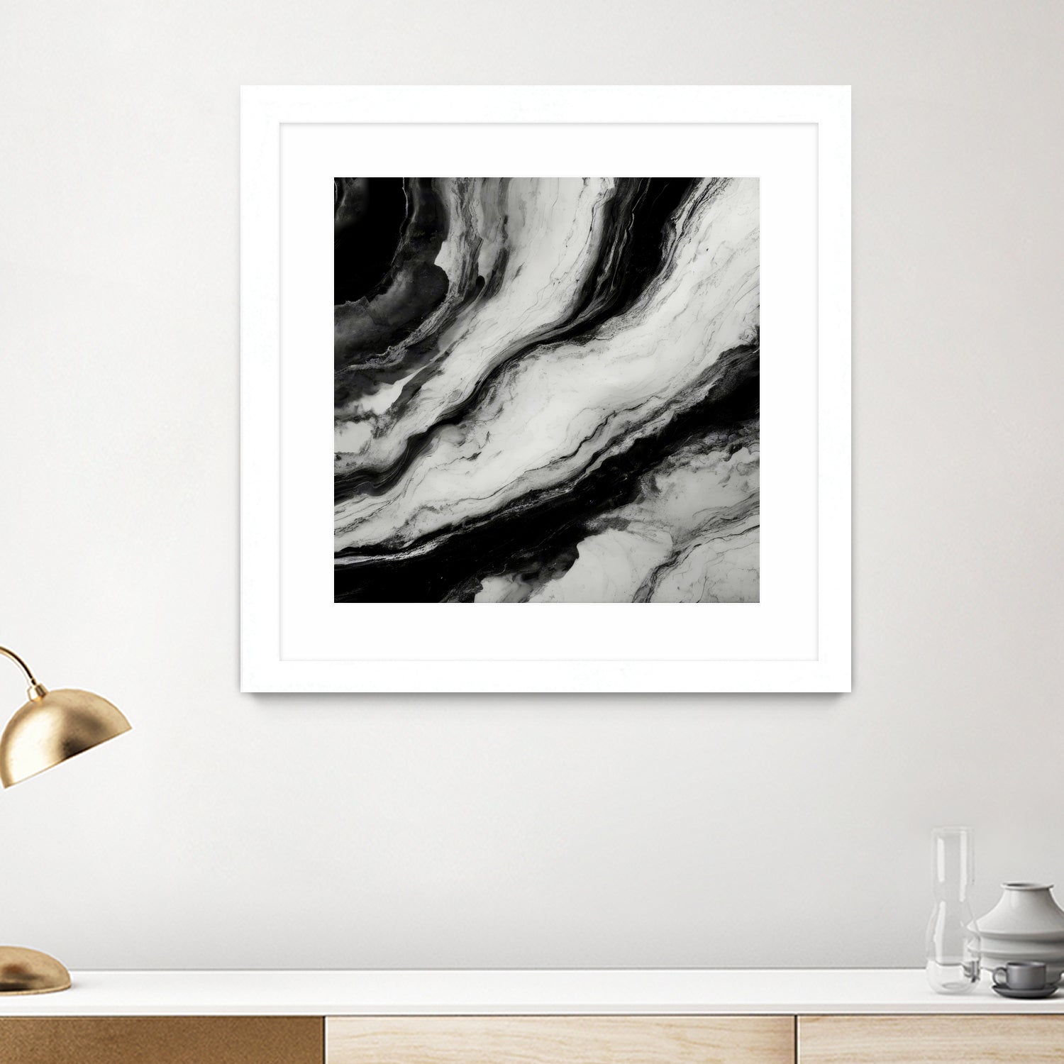 Monochrome Waves by Alpenglow Workshop on GIANT ART - 12000 illustration