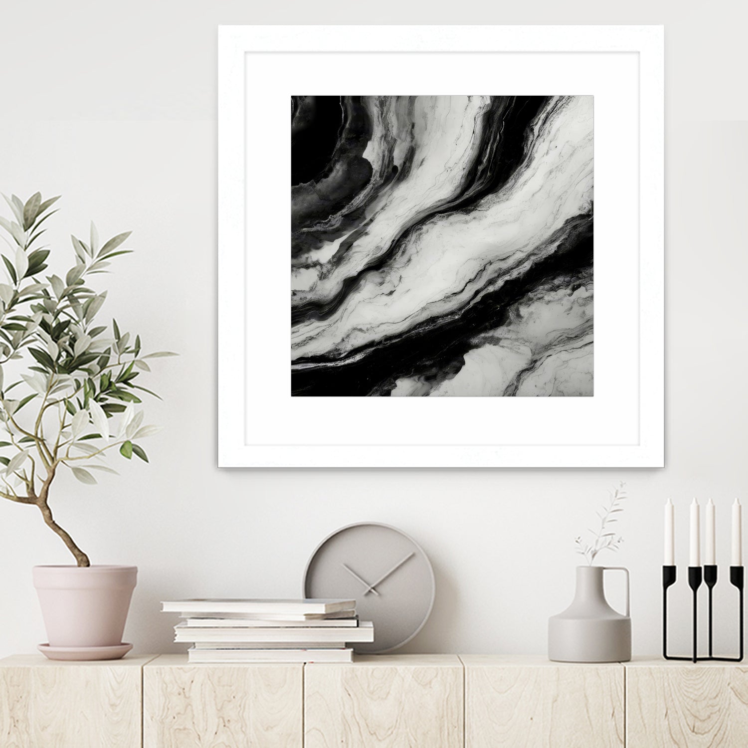 Monochrome Waves by Alpenglow Workshop on GIANT ART - 12000 illustration