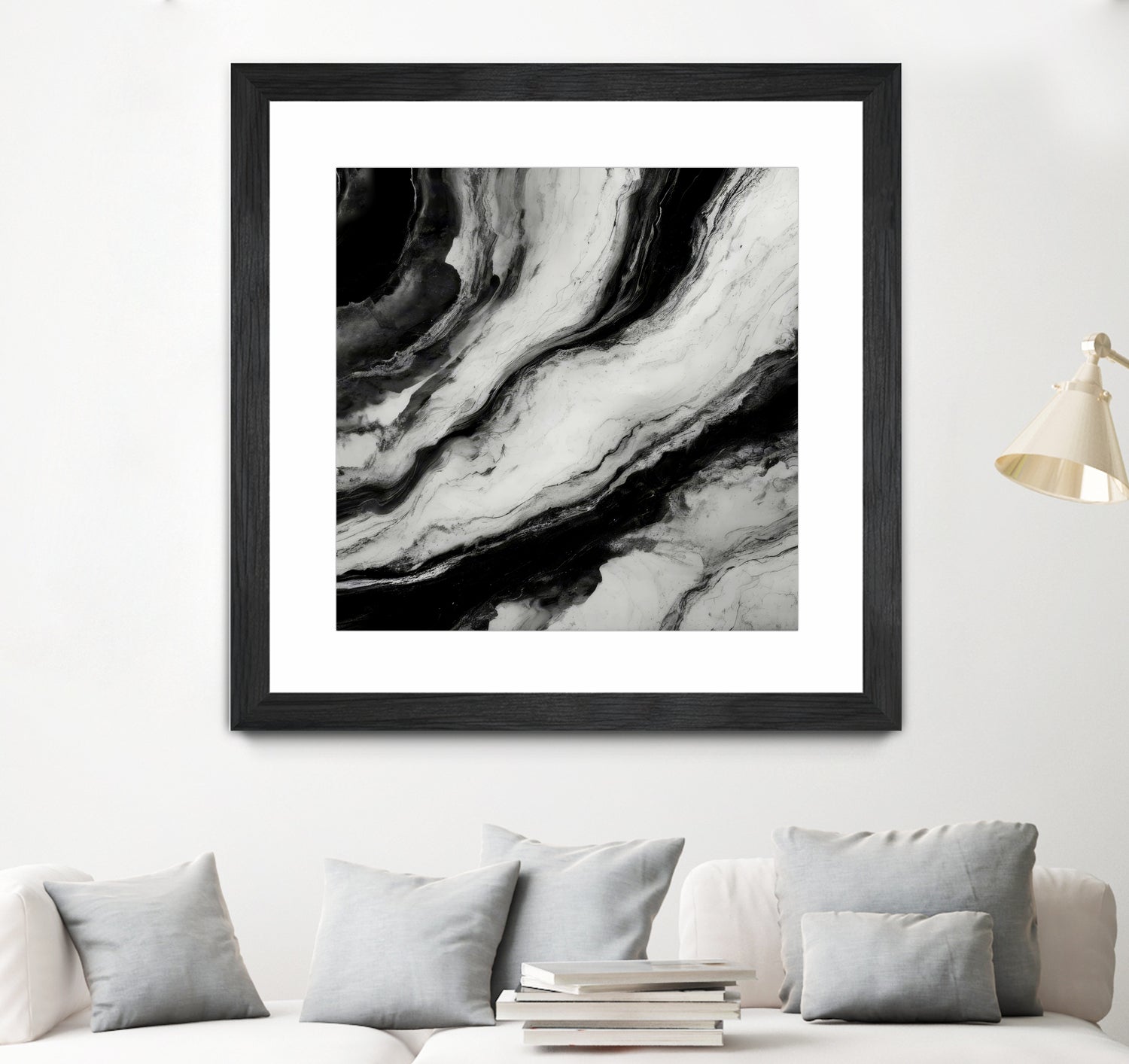 Monochrome Waves by Alpenglow Workshop on GIANT ART - 12000 illustration
