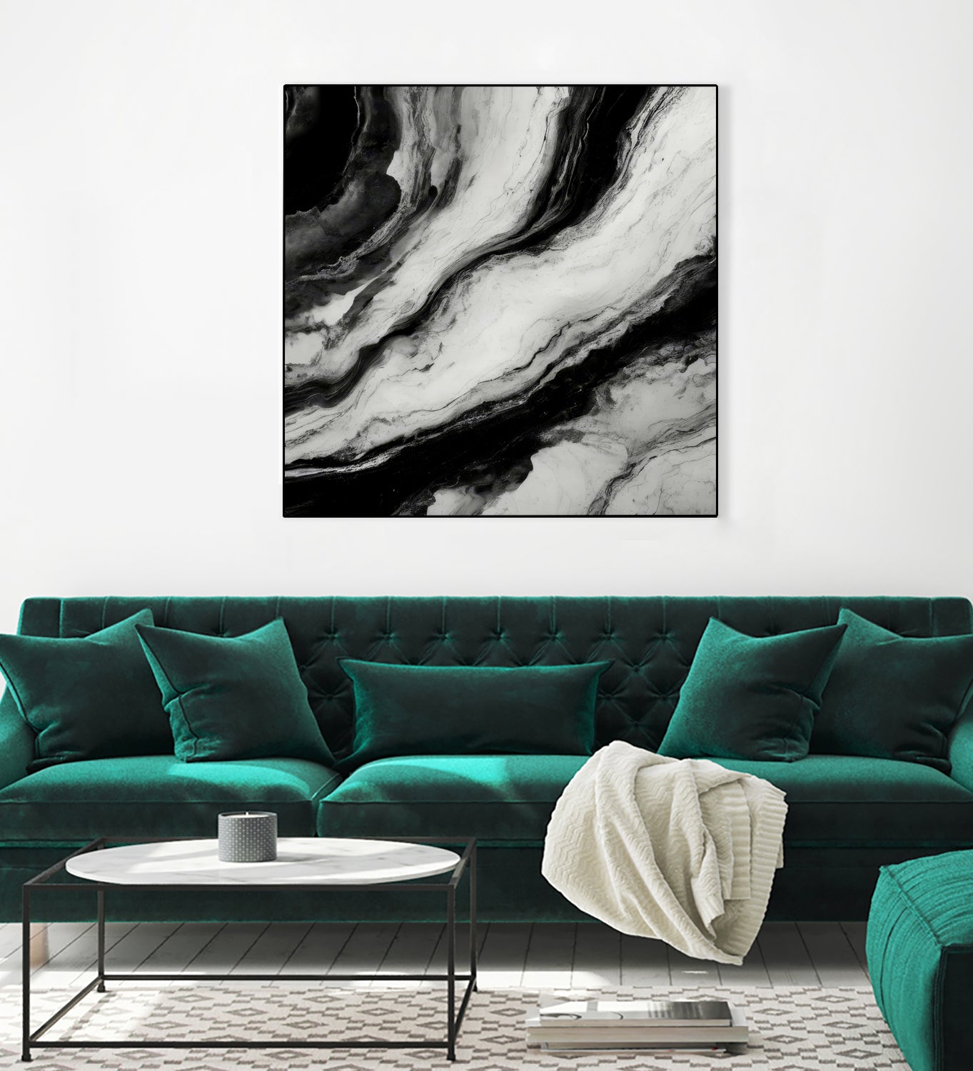 Monochrome Waves by Alpenglow Workshop on GIANT ART - 12000 illustration
