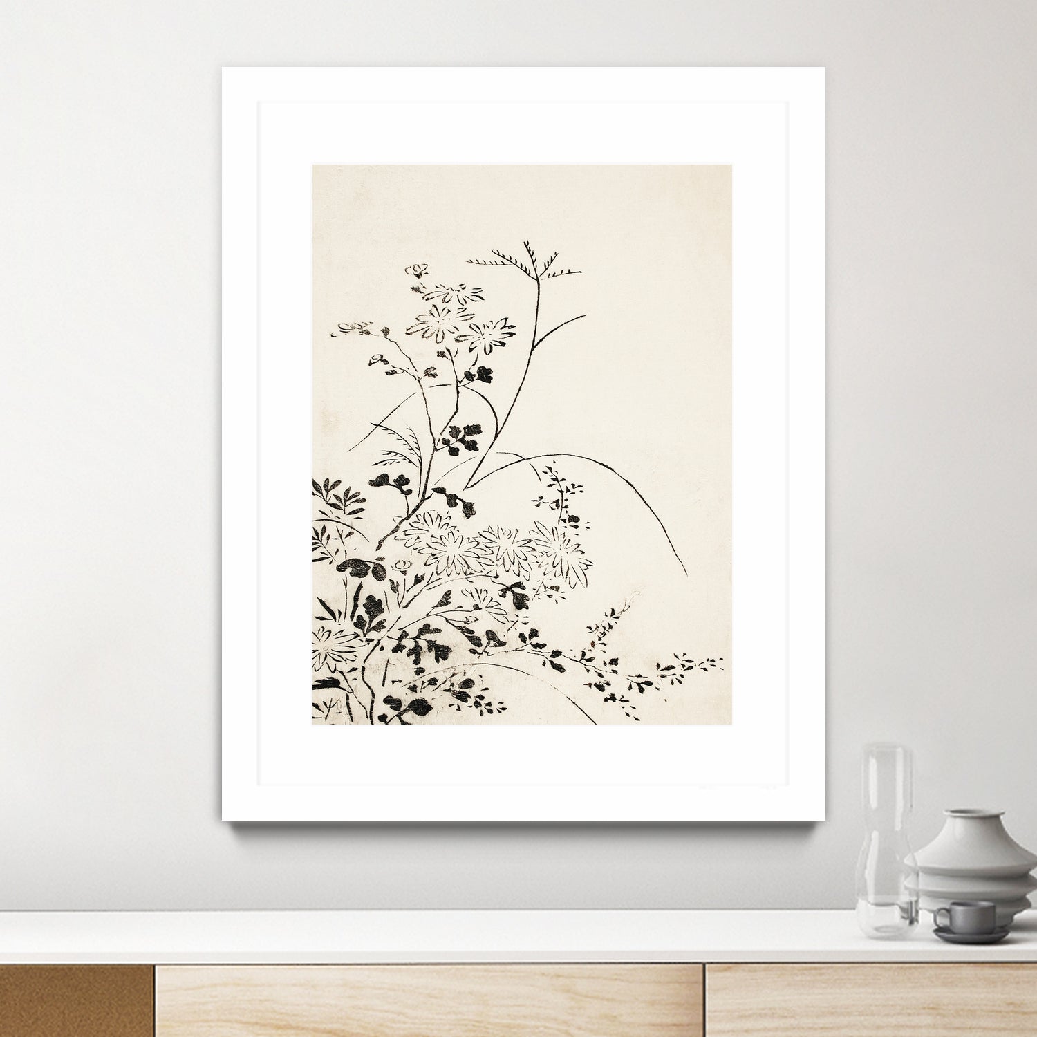 Autumn Flowers and Grasses (1762) by Miyazaki Yuzen on GIANT ART - illustration drawing