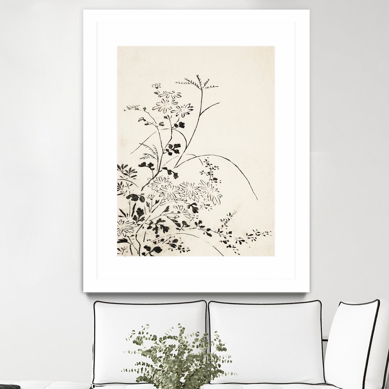 Autumn Flowers and Grasses (1762) by Miyazaki Yuzen on GIANT ART - illustration drawing