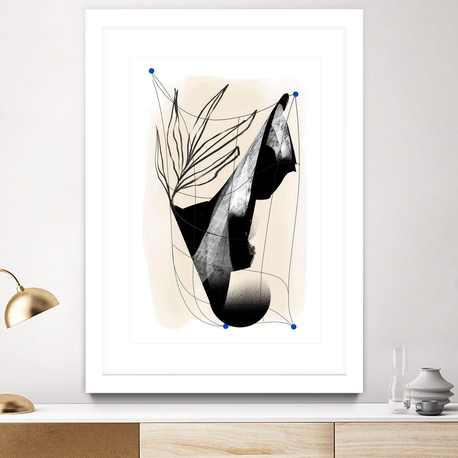 Which Came First by Jilli Darling on GIANT ART - abstract abstract, bold, white, grey, gray, calm, painting, print, wallart, wall art, energetic, colourful, graphic print, illustration, soft, brush strokes, cute, prints, home decor, beige, black, drawing