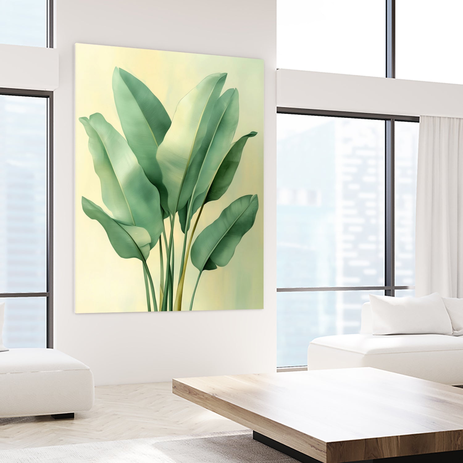 Tropical banana leaves nature art 6 by Justyna Jaszke on GIANT ART - flowers and plants meadow