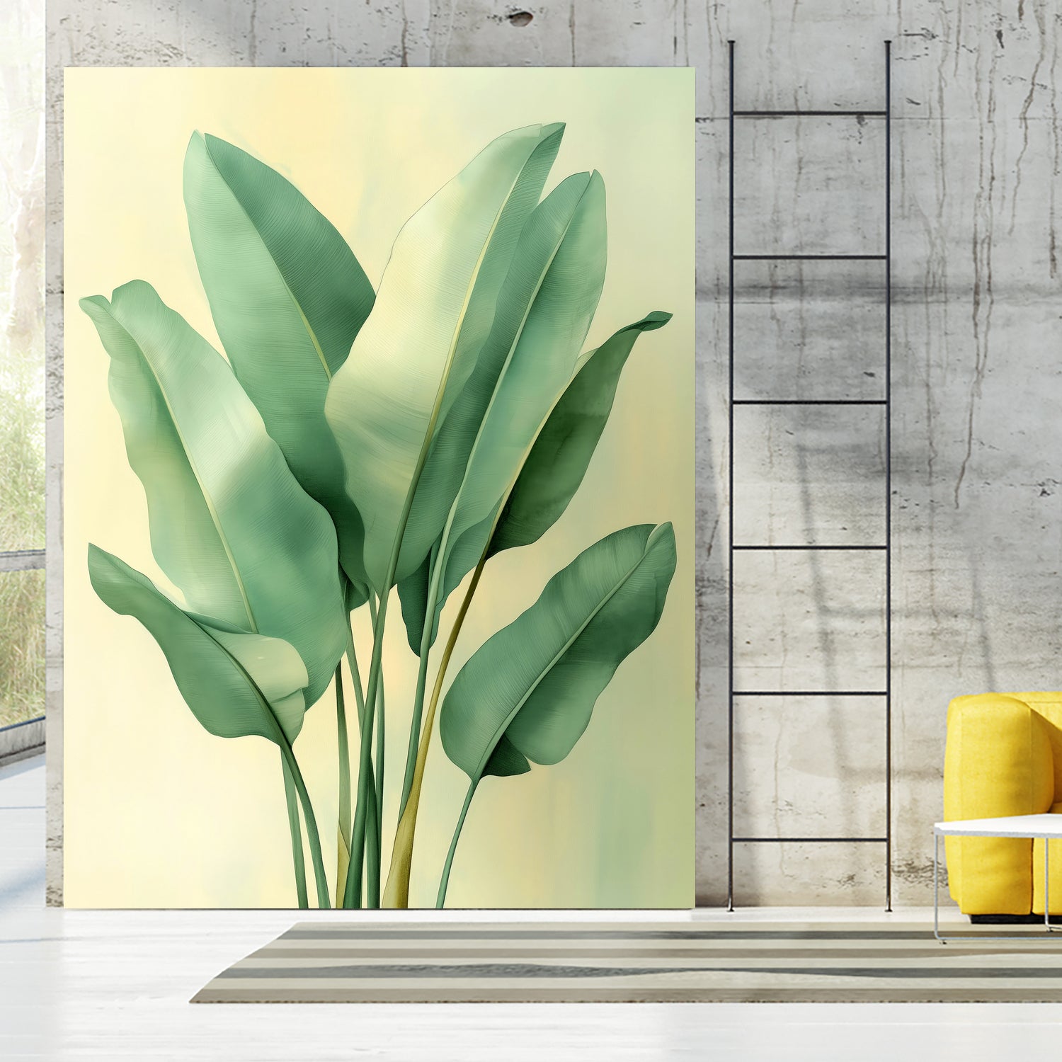 Tropical banana leaves nature art 6 by Justyna Jaszke on GIANT ART - flowers and plants meadow