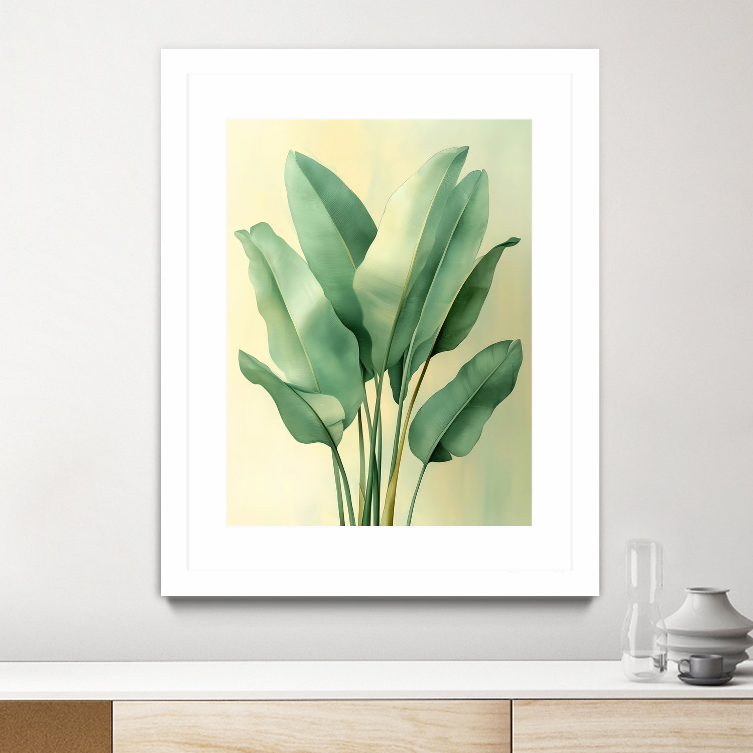 Tropical banana leaves nature art 6 by Justyna Jaszke on GIANT ART - flowers and plants meadow