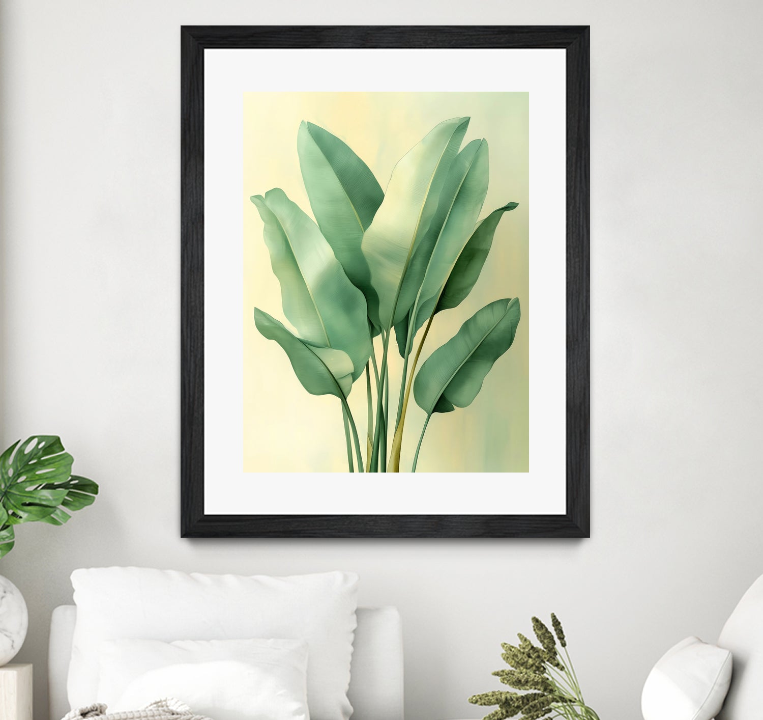 Tropical banana leaves nature art 6 by Justyna Jaszke on GIANT ART - flowers and plants meadow