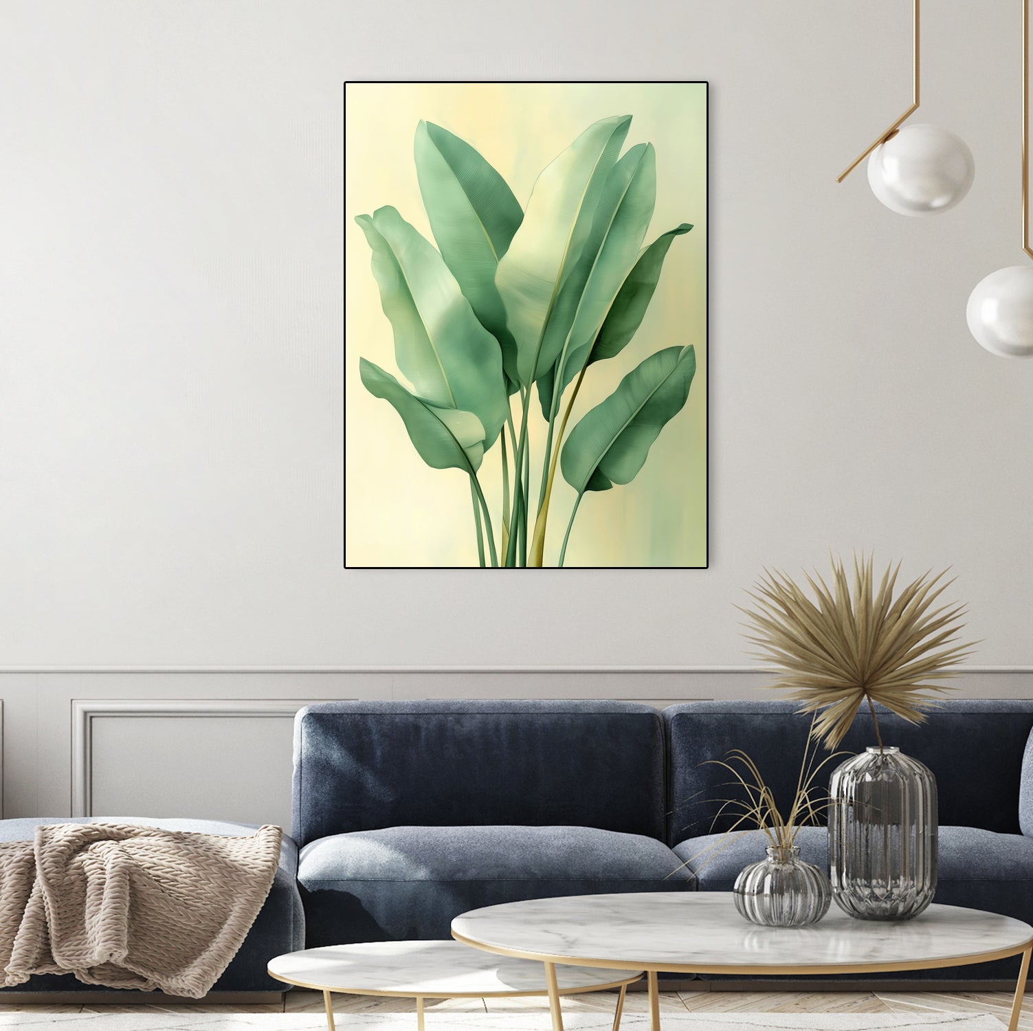 Tropical banana leaves nature art 6 by Justyna Jaszke on GIANT ART - flowers and plants meadow