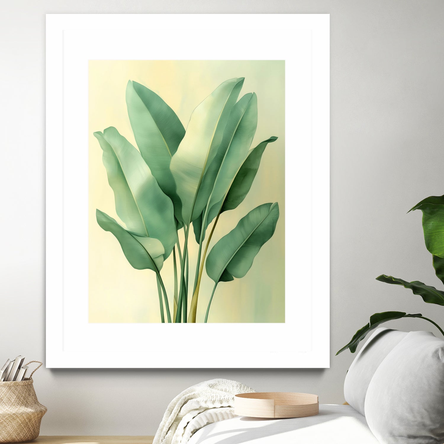 Tropical banana leaves nature art 6 by Justyna Jaszke on GIANT ART - flowers and plants meadow