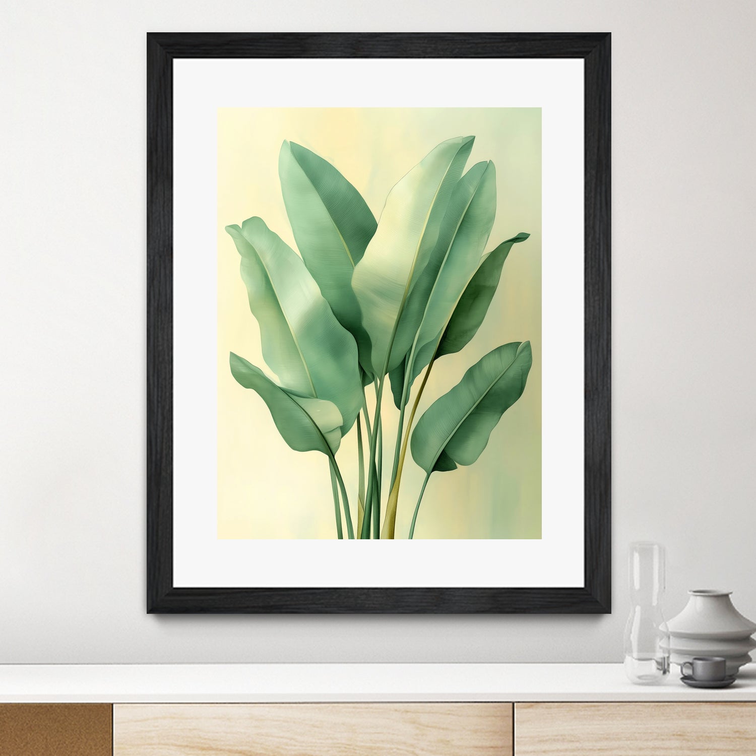 Tropical banana leaves nature art 6 by Justyna Jaszke on GIANT ART - flowers and plants meadow