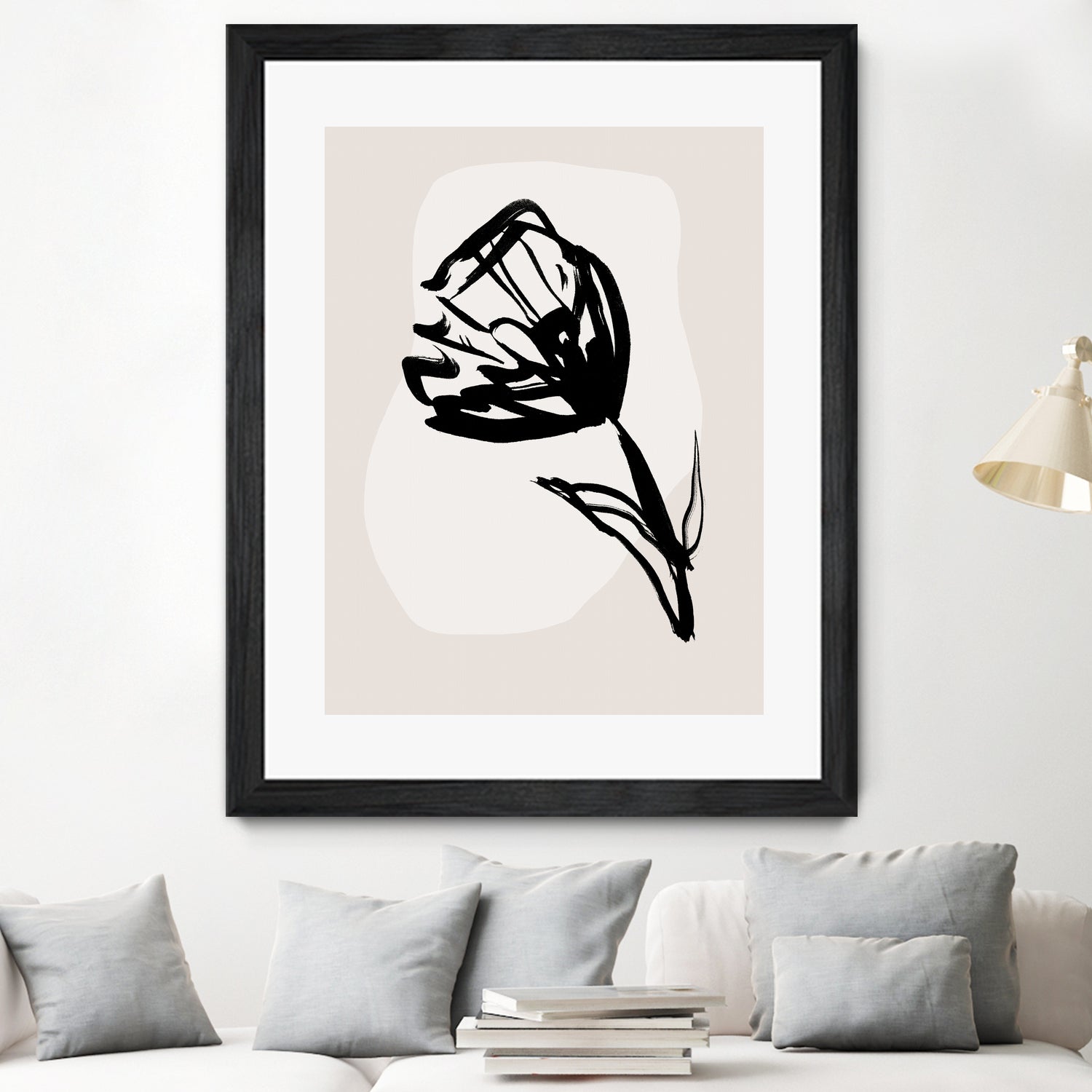 Monochrome Blossom by Treechild on GIANT ART - flowers and plants minimalist-floral-art