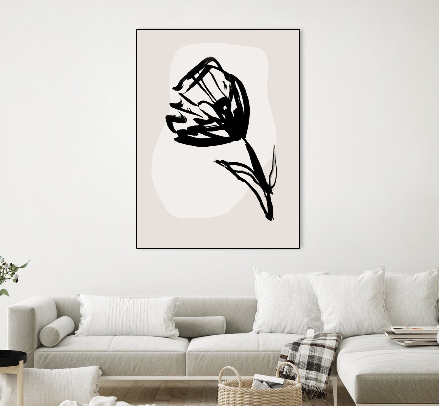 Monochrome Blossom by Treechild on GIANT ART - flowers and plants minimalist-floral-art