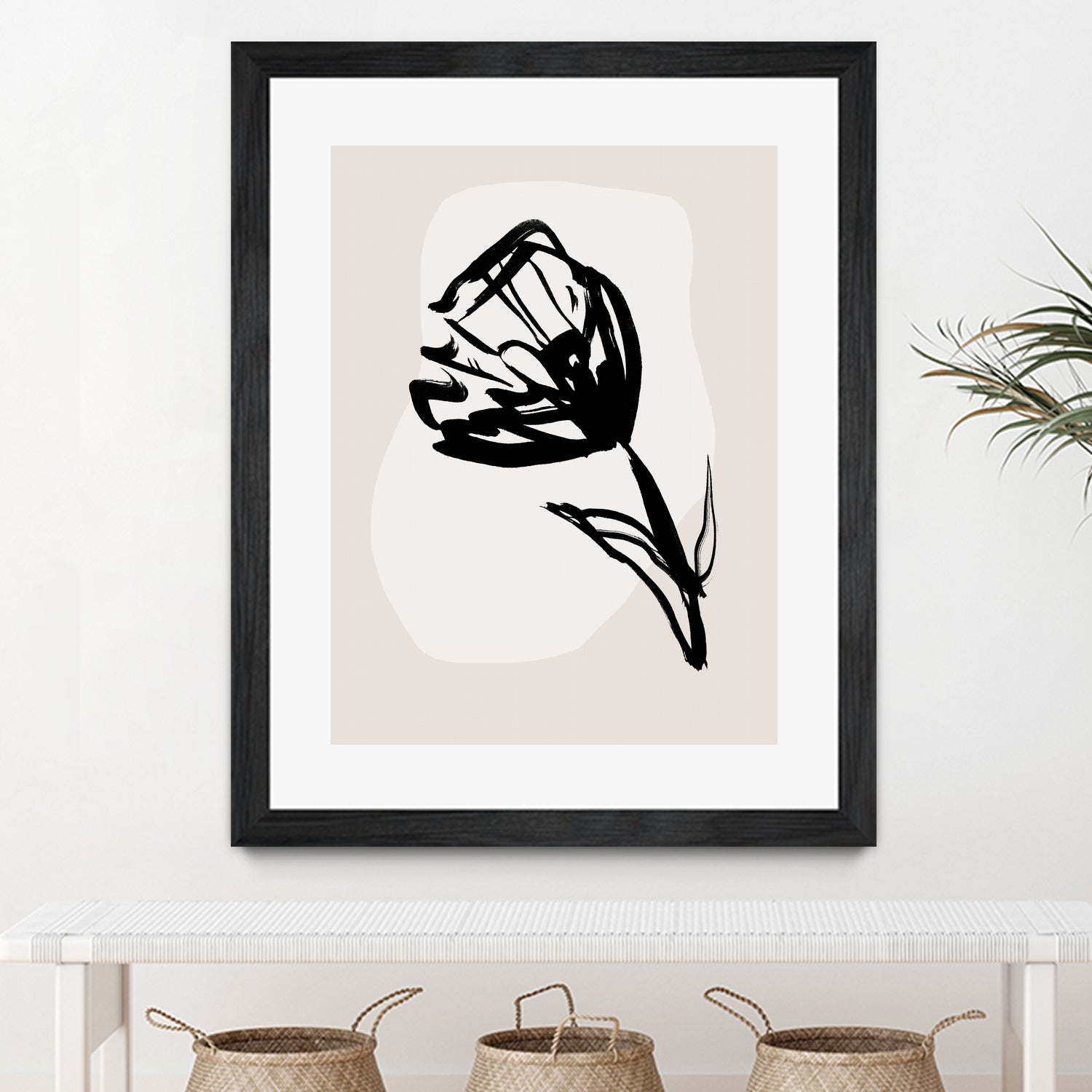 Monochrome Blossom by Treechild on GIANT ART - flowers and plants minimalist-floral-art