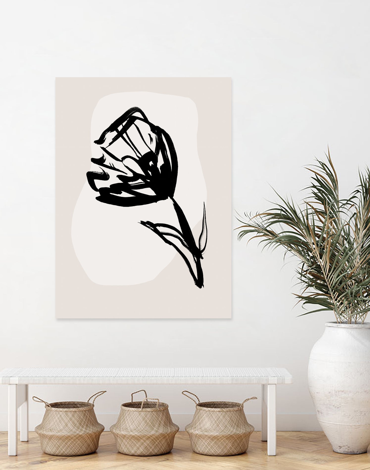 Monochrome Blossom by Treechild on GIANT ART - flowers and plants minimalist-floral-art