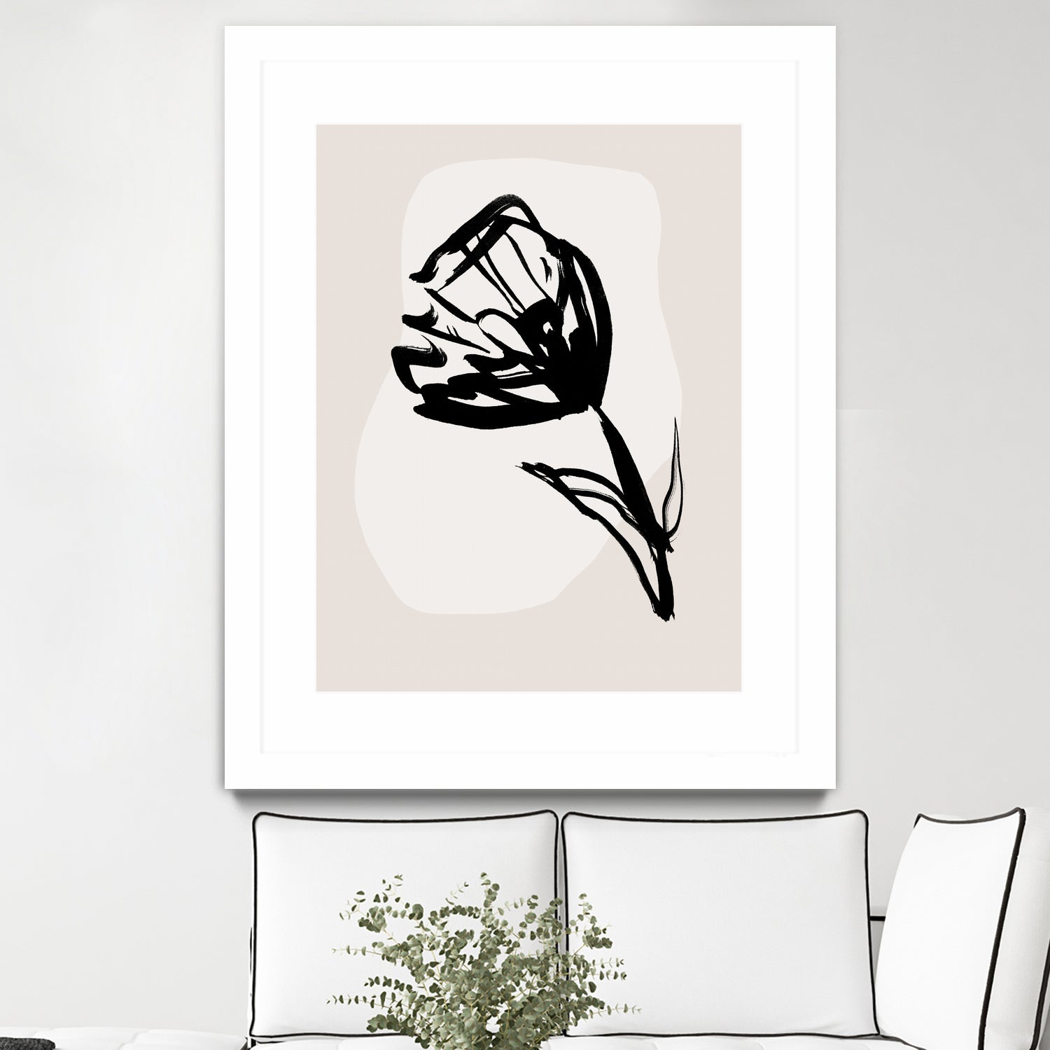 Monochrome Blossom by Treechild on GIANT ART - flowers and plants minimalist-floral-art
