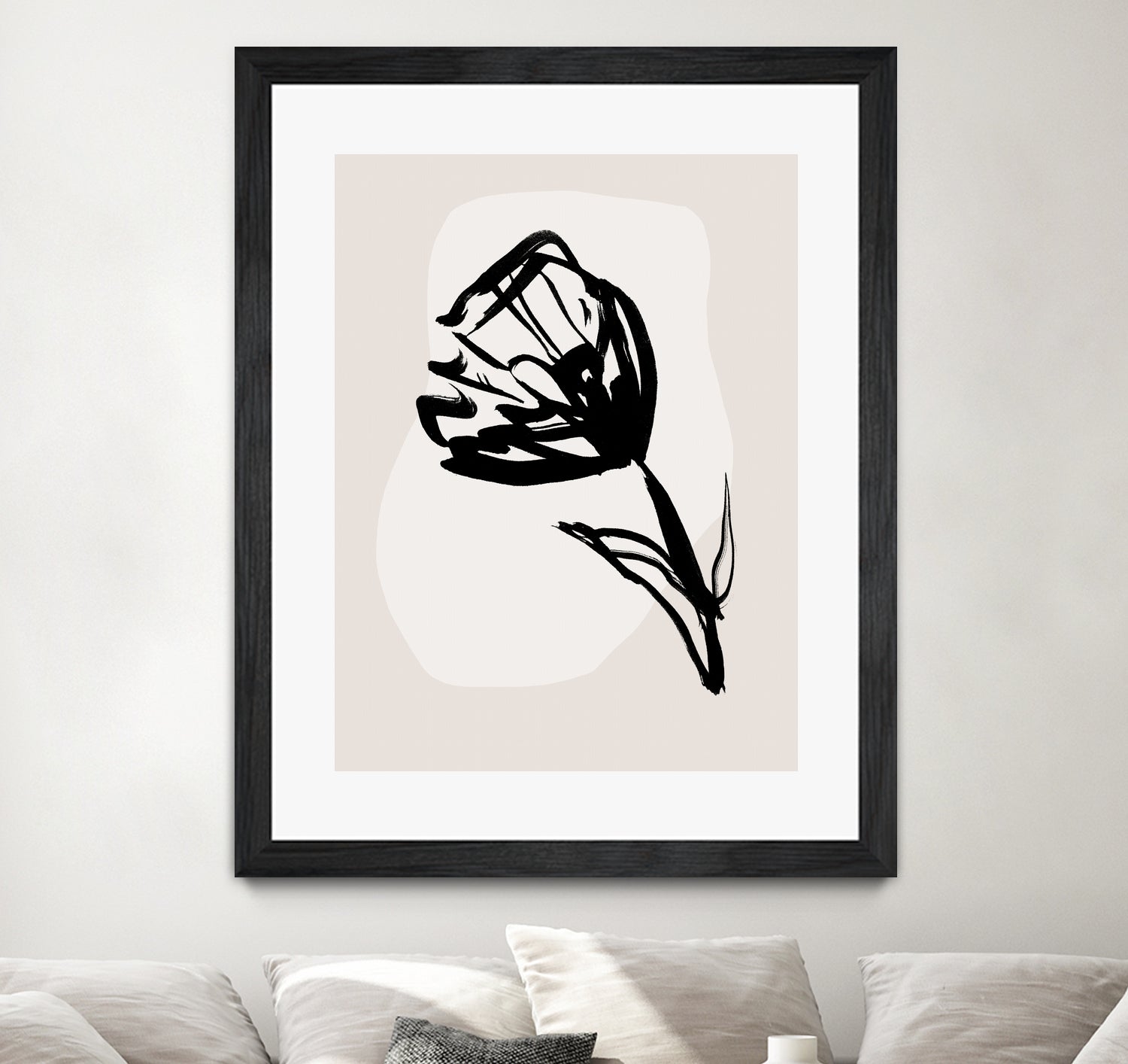 Monochrome Blossom by Treechild on GIANT ART - flowers and plants minimalist-floral-art