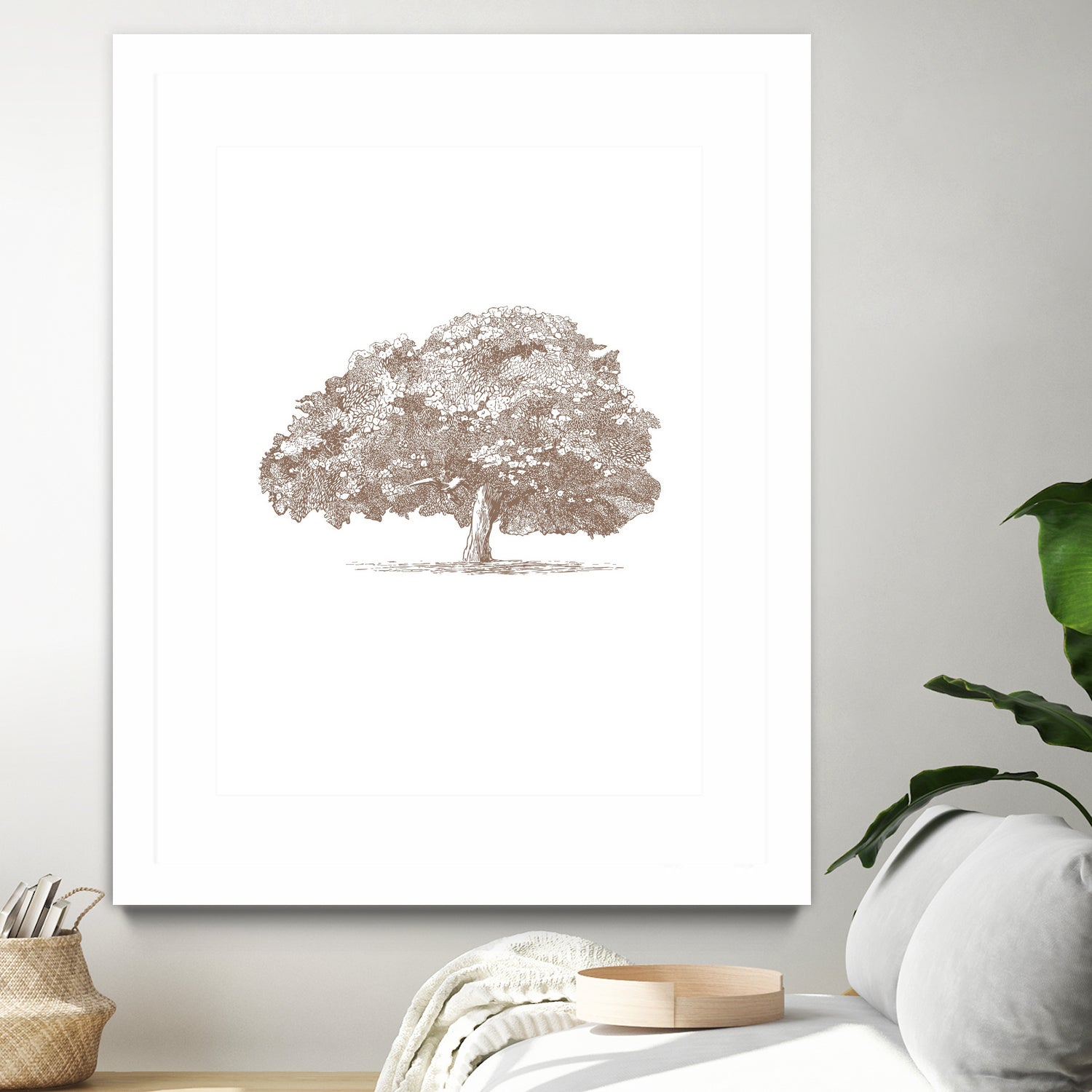 Big Tree in Brown Sepia by Katie Oa#039;Shea on GIANT ART - 2550 illustration