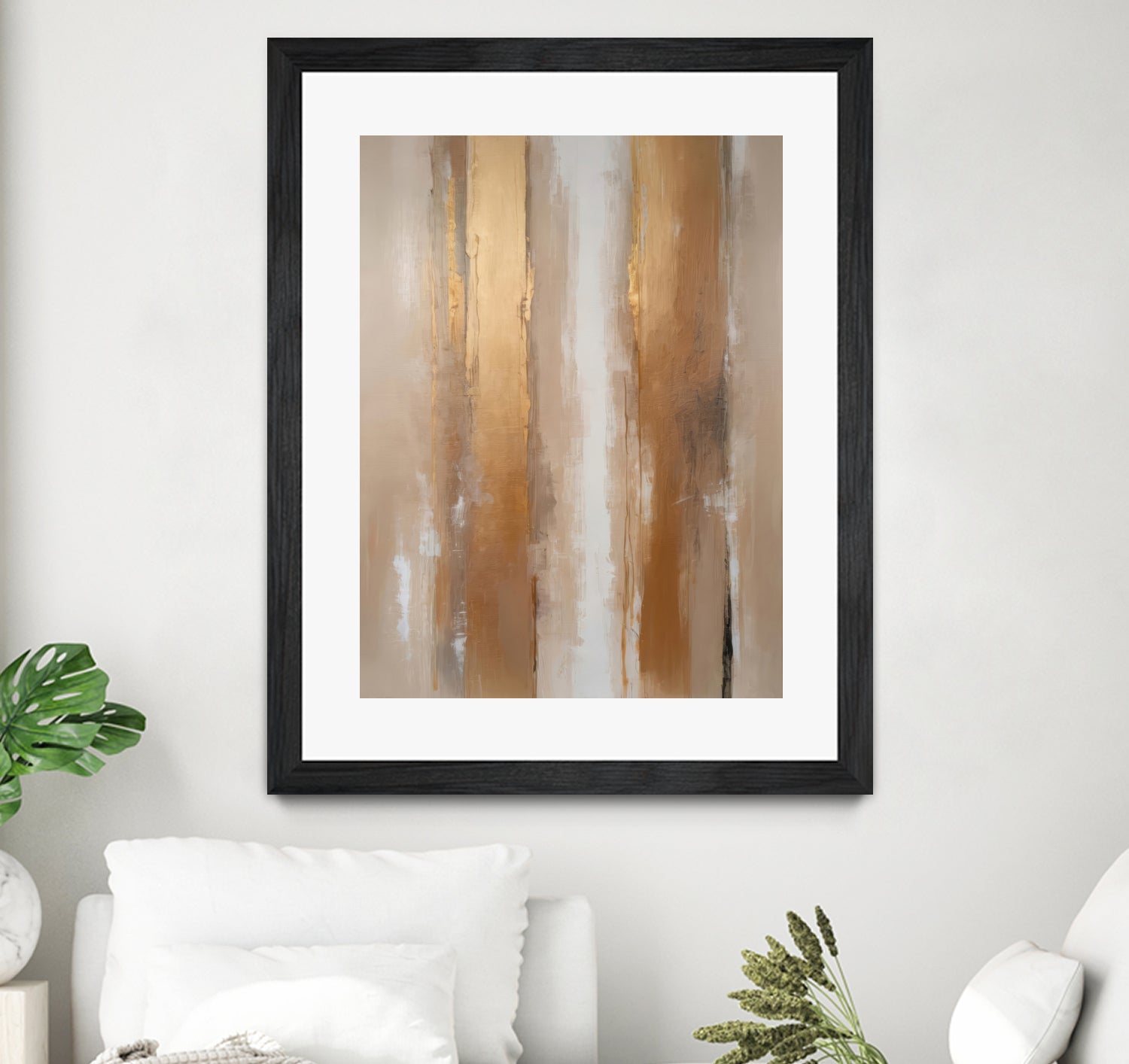 Stripes In Soft Neutrals by Alpenglow Workshop on GIANT ART - abstract abstract wall art