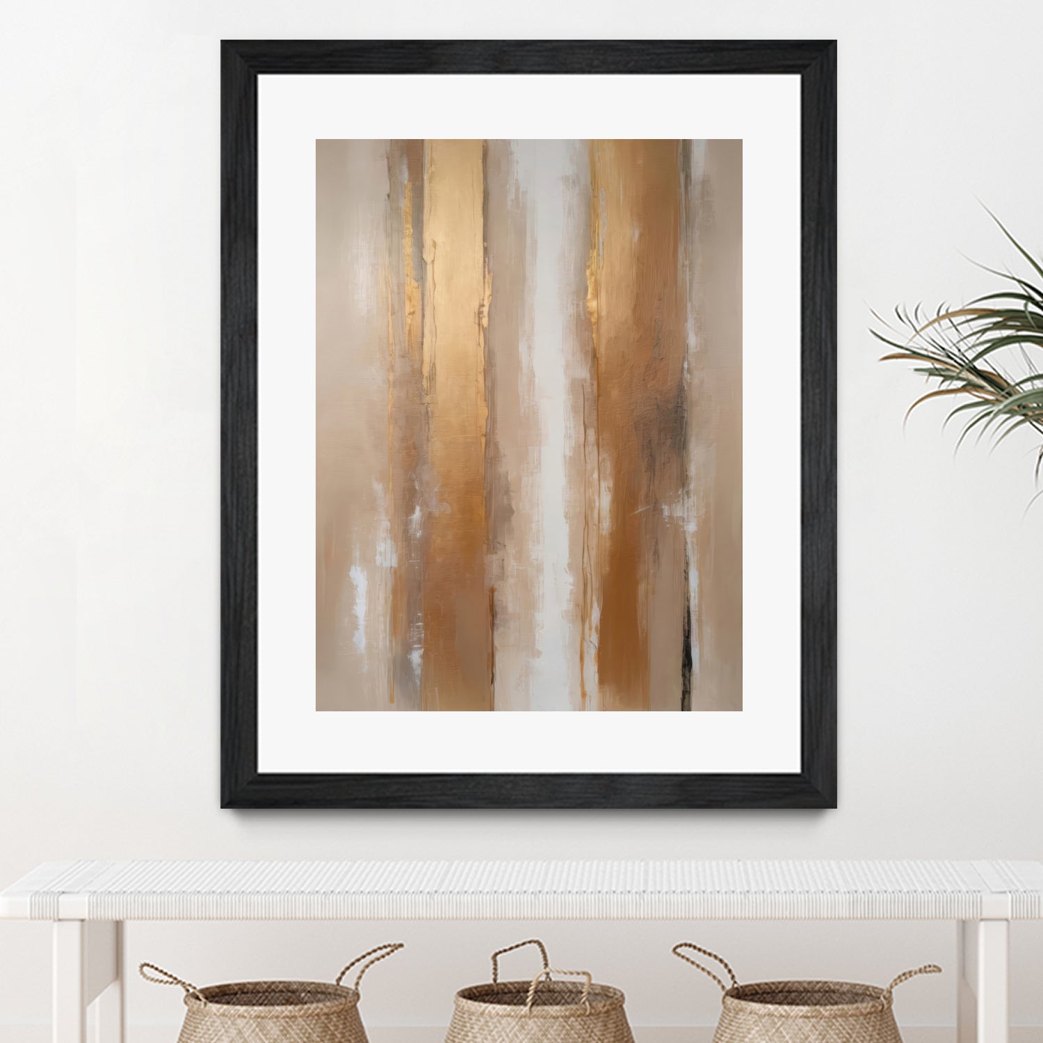 Stripes In Soft Neutrals by Alpenglow Workshop on GIANT ART - abstract abstract wall art