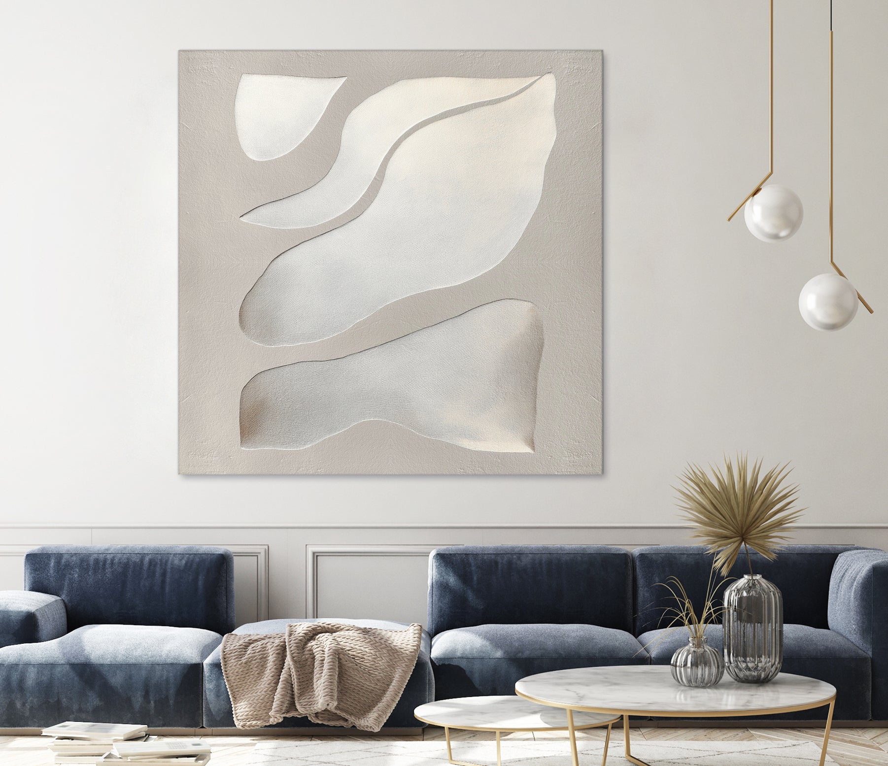 Flowing Shapes in Soft Neutral Tones by Alma on GIANT ART - abstract abstract