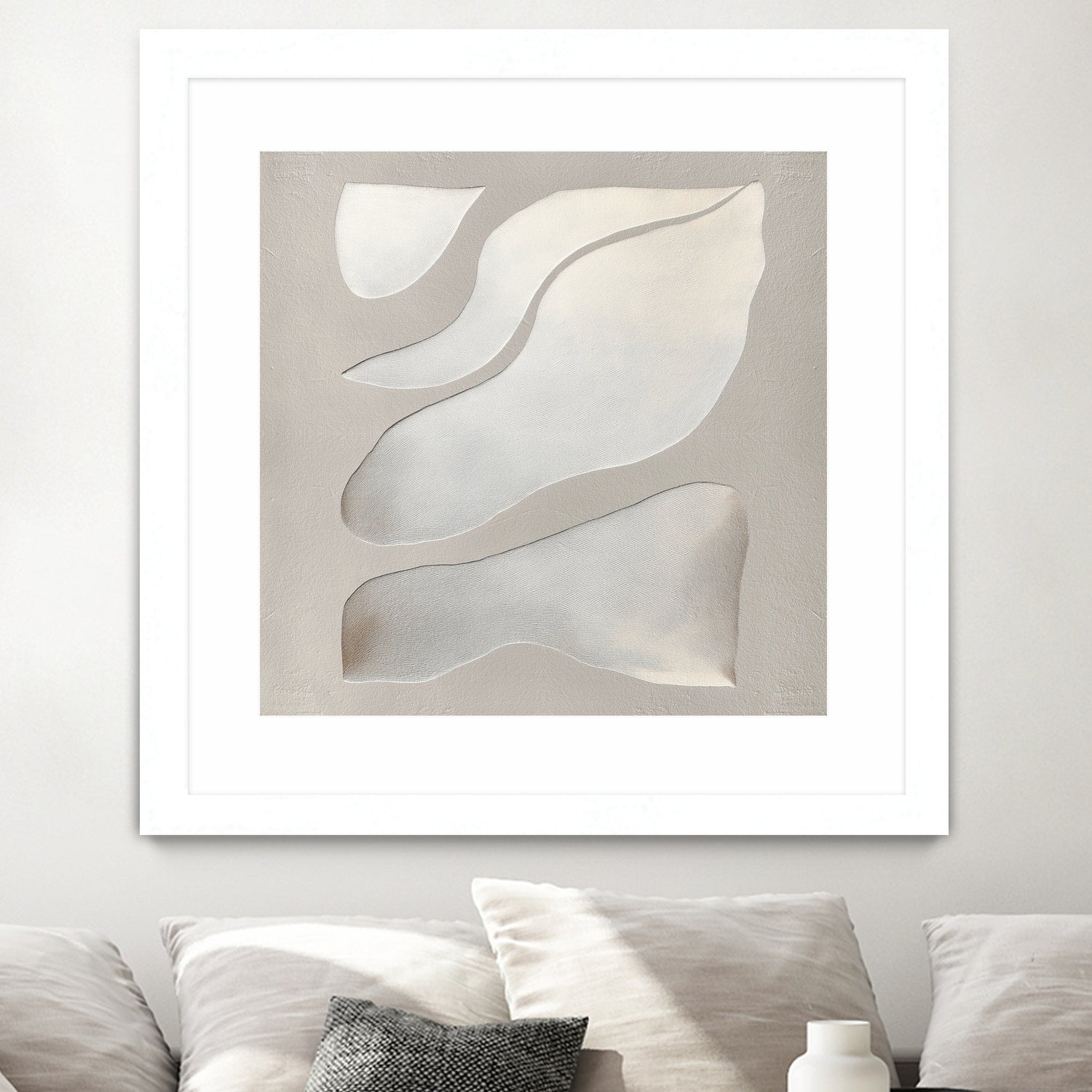 Flowing Shapes in Soft Neutral Tones by Alma on GIANT ART - abstract abstract