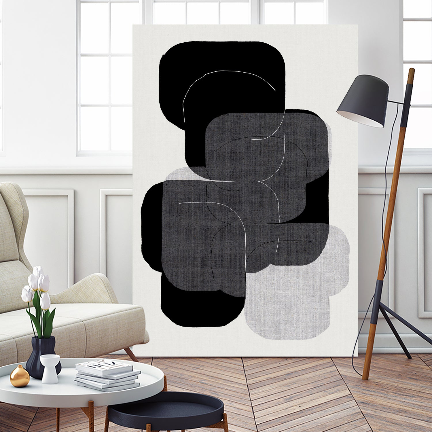 Abstract Forms in Black by cartissi on GIANT ART - abstract grey