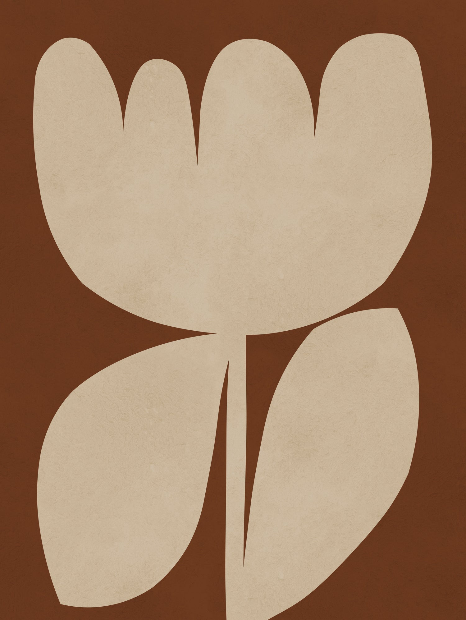 Beige Blossom Shapes by Vitor Costa on GIANT ART - 9001 illustration