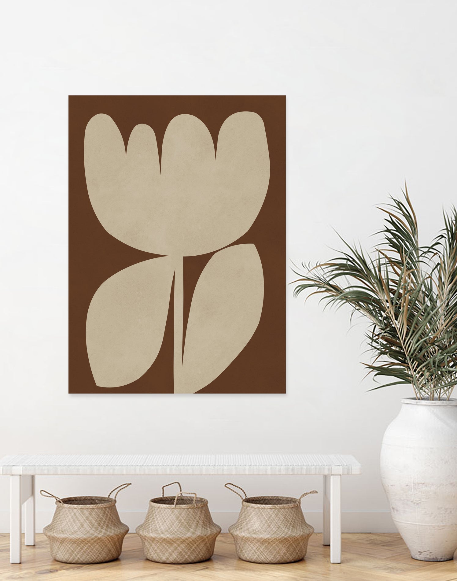 Beige Blossom Shapes by Vitor Costa on GIANT ART - 9001 illustration