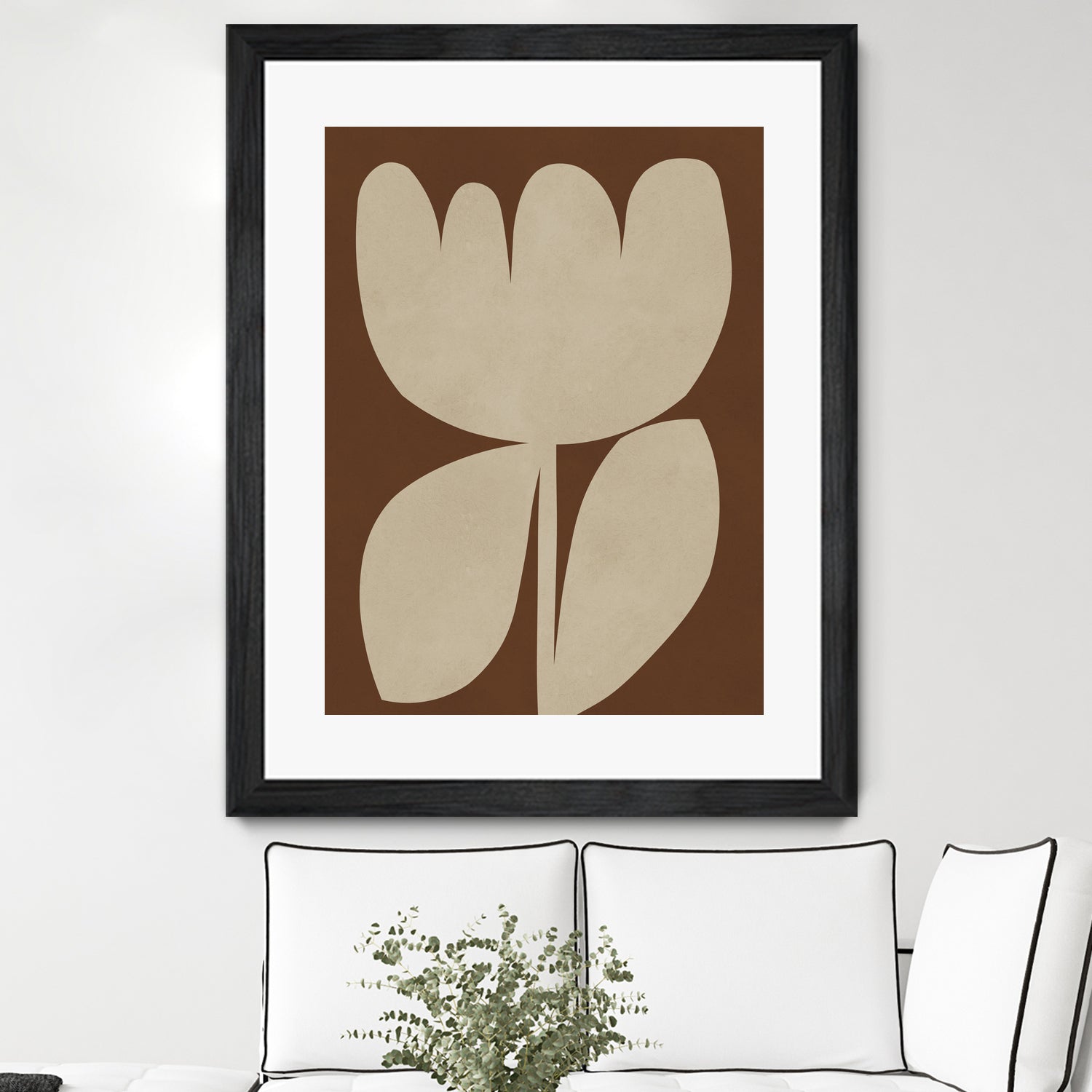 Beige Blossom Shapes by Vitor Costa on GIANT ART - 9001 illustration