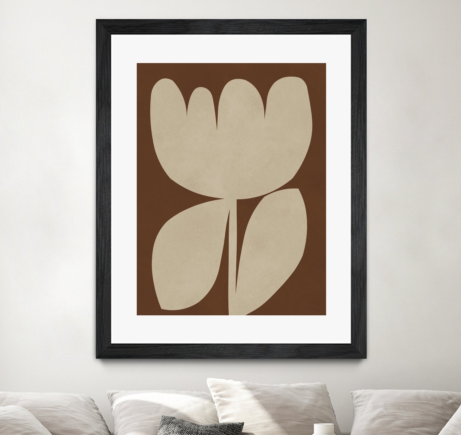Beige Blossom Shapes by Vitor Costa on GIANT ART - 9001 illustration