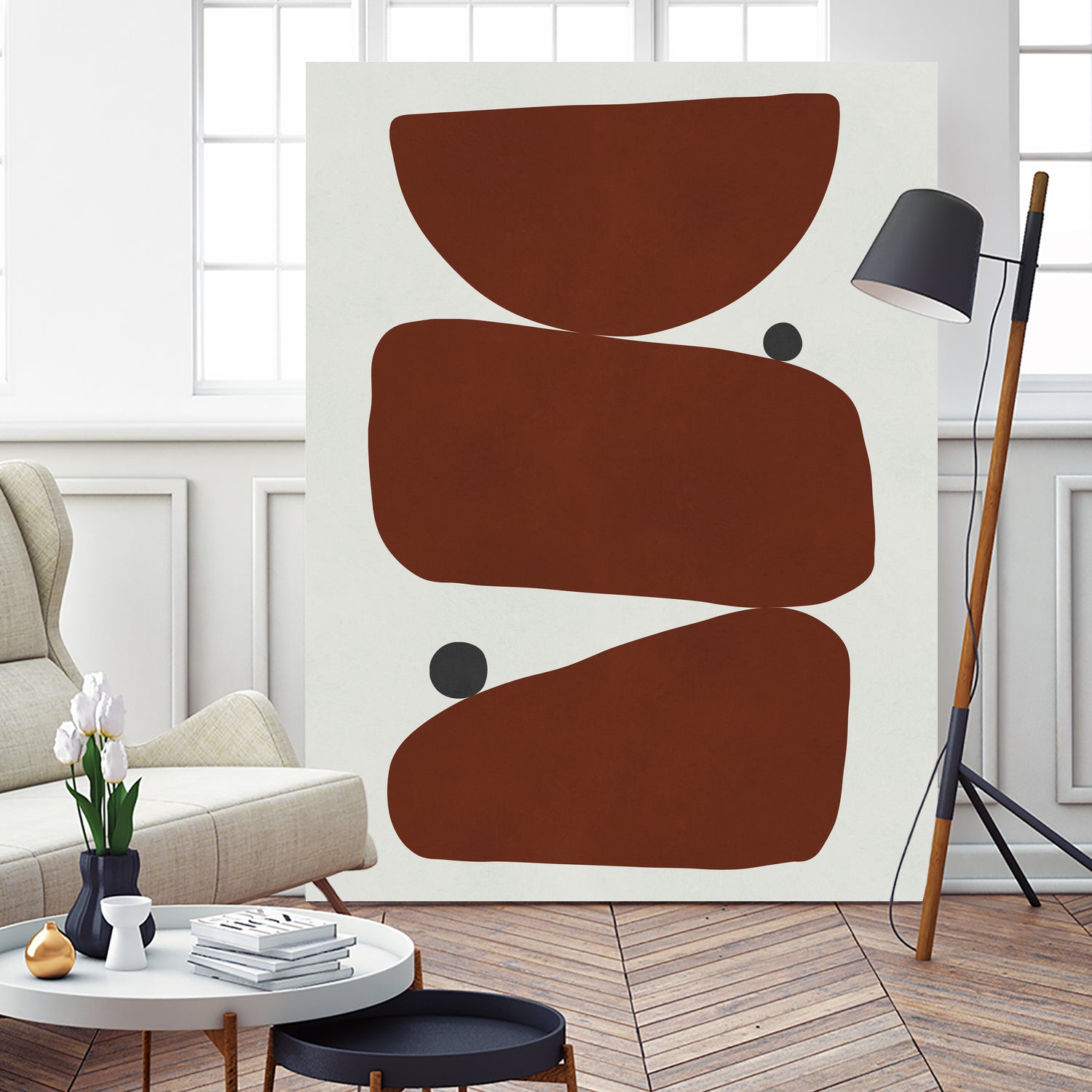 Brown expressionism by Victor Costa on GIANT ART - red shapes burgundy