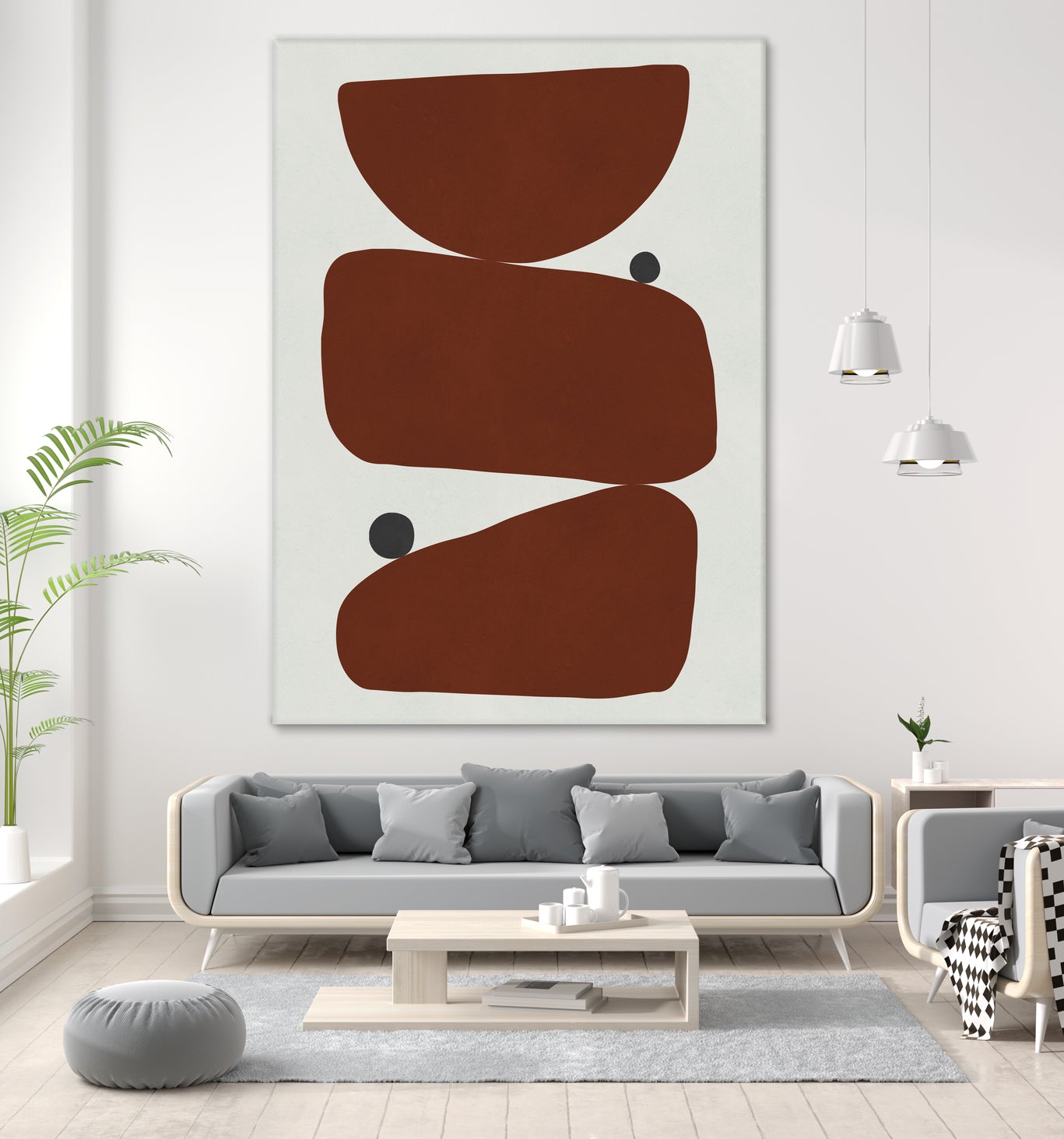 Brown expressionism by Victor Costa on GIANT ART - red shapes burgundy