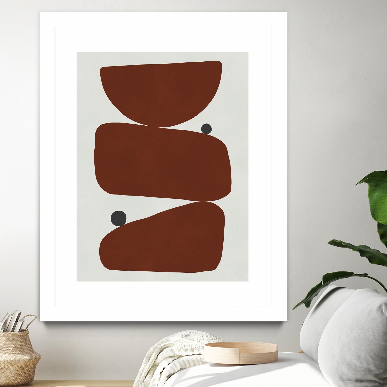 Brown expressionism by Victor Costa on GIANT ART - red shapes burgundy