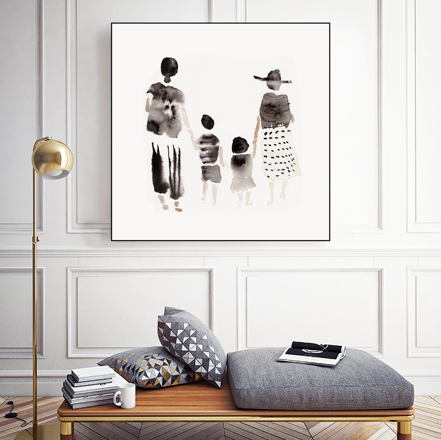 Family Silhouettes by Danushka Abeygoda on GIANT ART - 7200 illustration