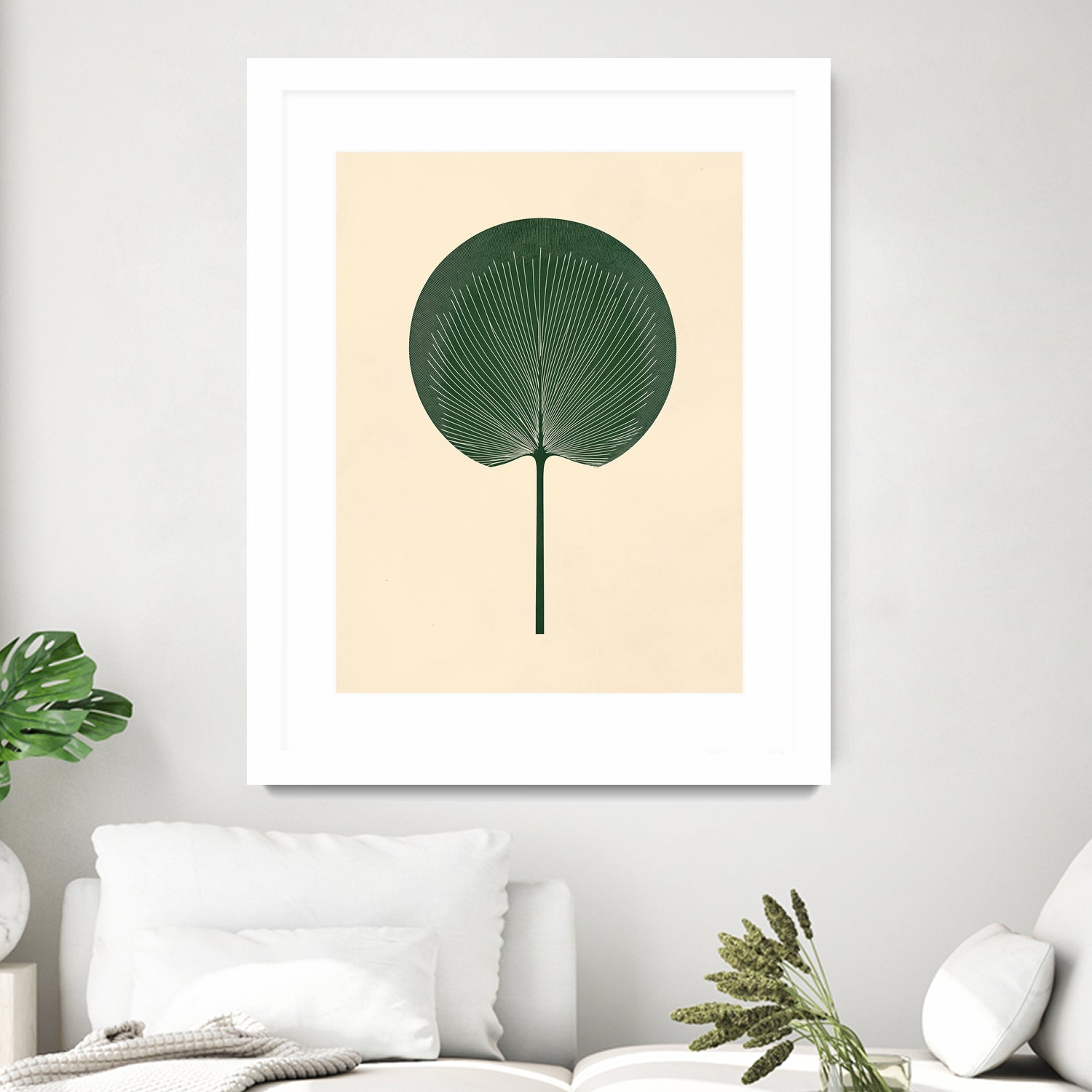 Green Palm Leaf by Annika Persson on GIANT ART - flowers and plants botanical art