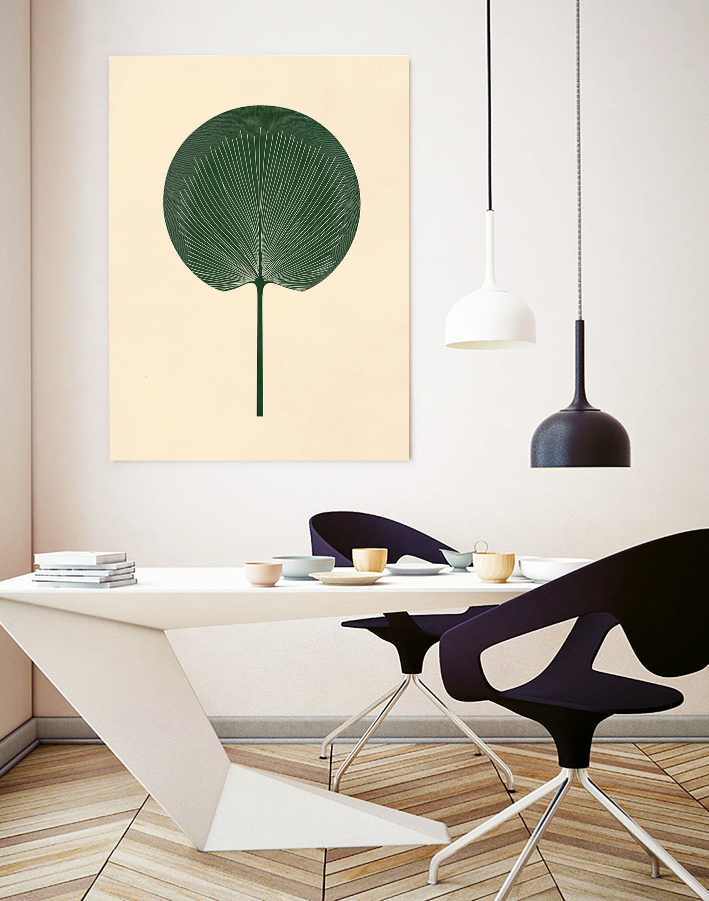 Green Palm Leaf by Annika Persson on GIANT ART - flowers and plants botanical art